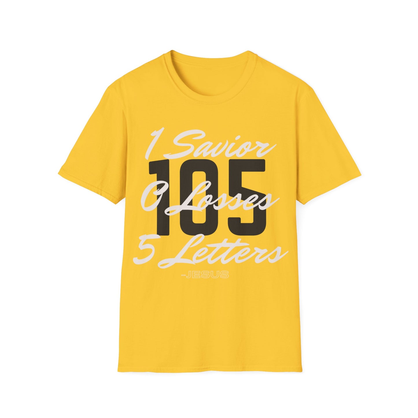 Adult 105 Christian White and Black Letters