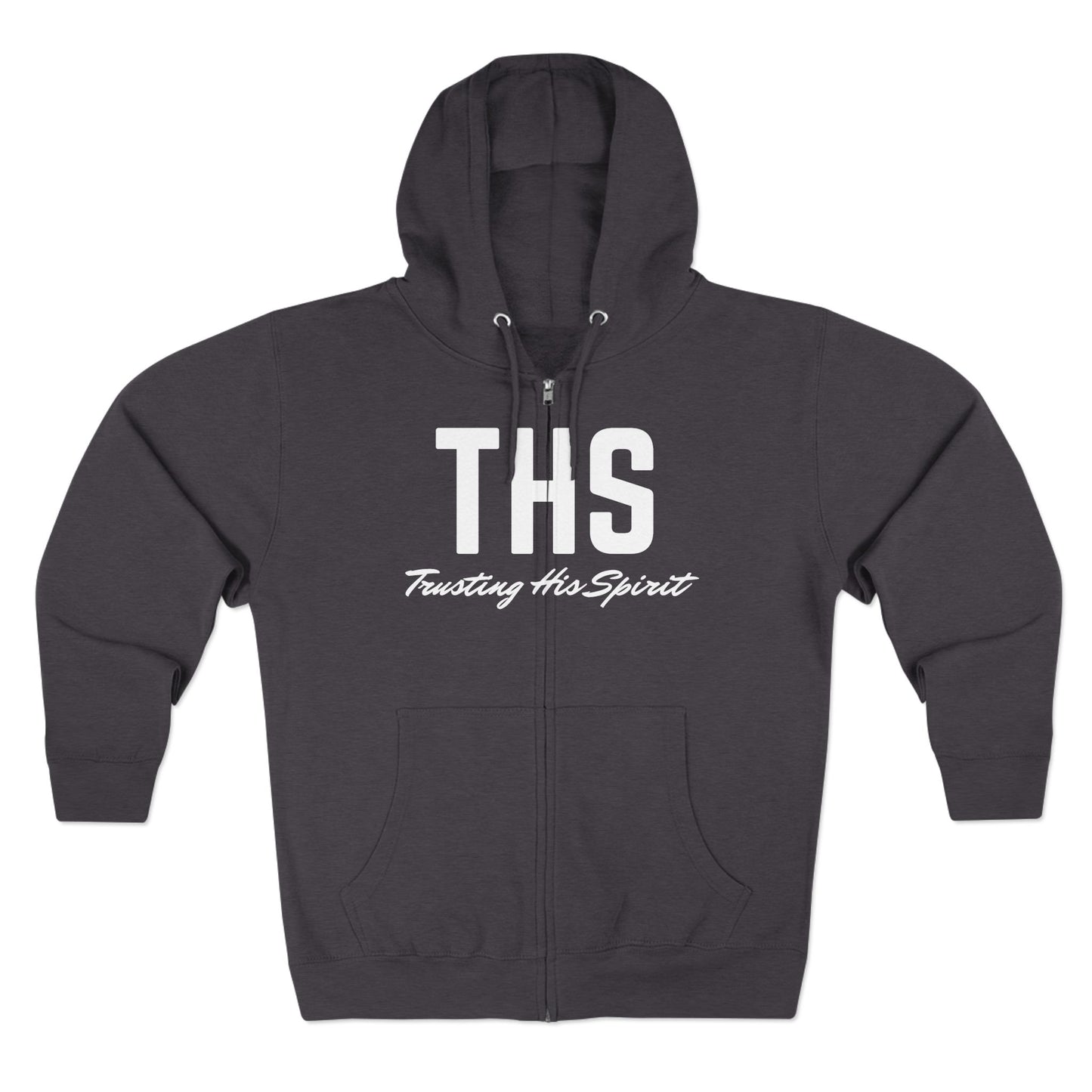 Adult THS Christian White Letters Hoodie Zipper