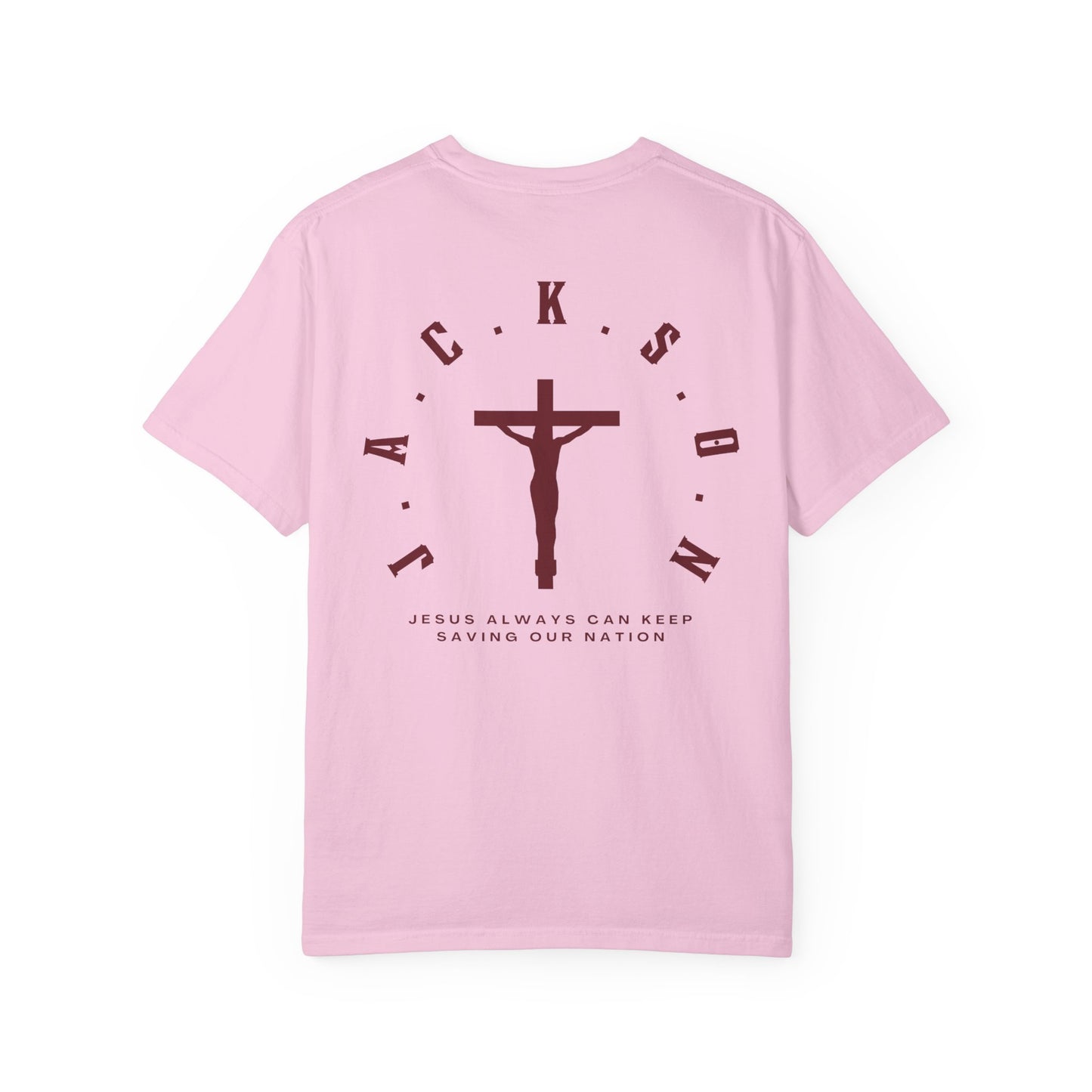 Jackson Believing Christian Marron Letters & Cross