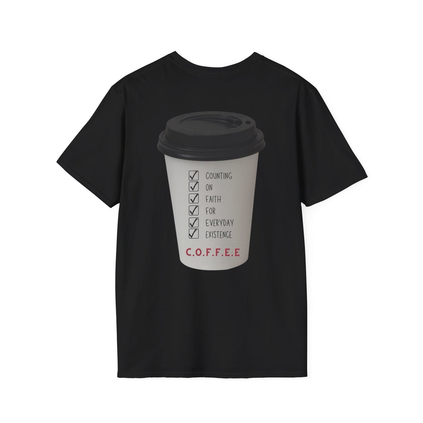 Adult Coffee Christian White Letters & Image
