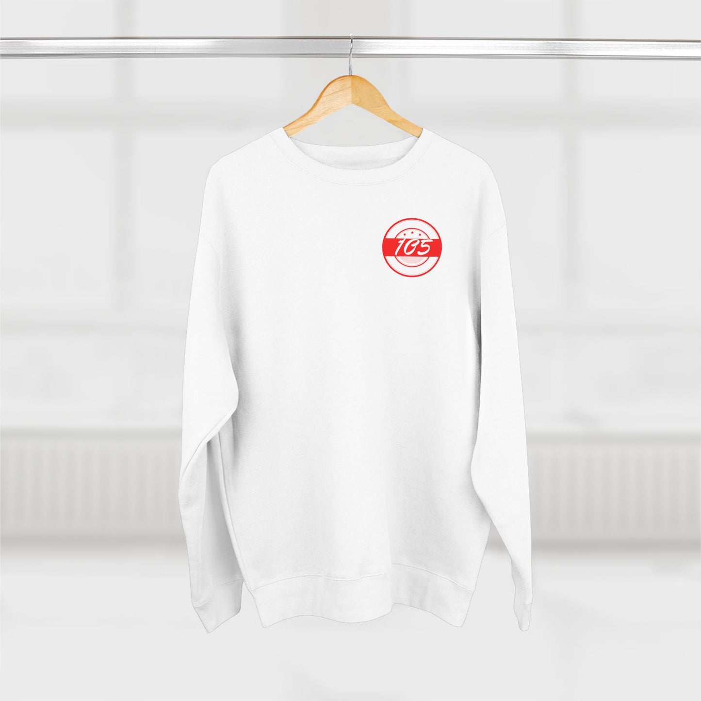 Adult 105 Christian Red and White Letters Crewneck