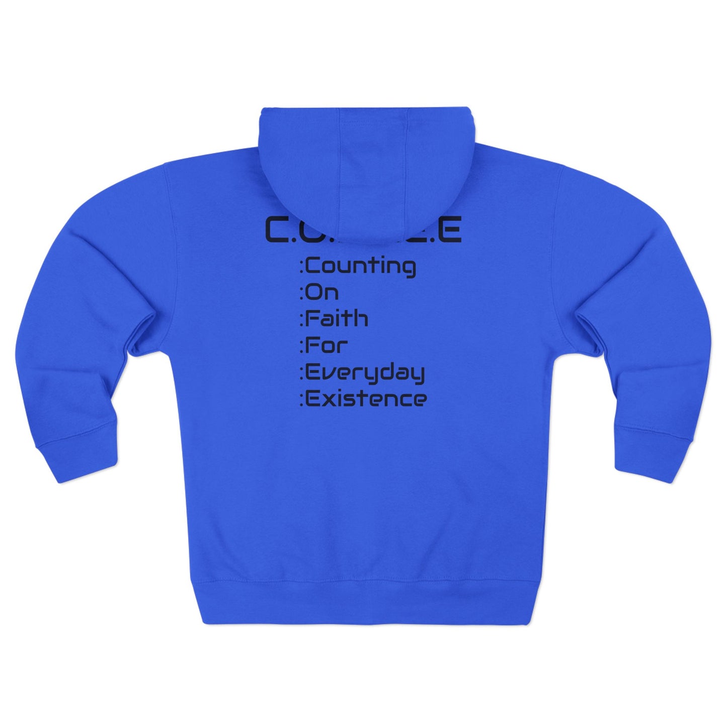 Adult Coffee Christian Black Words Only Hoodie Zipper