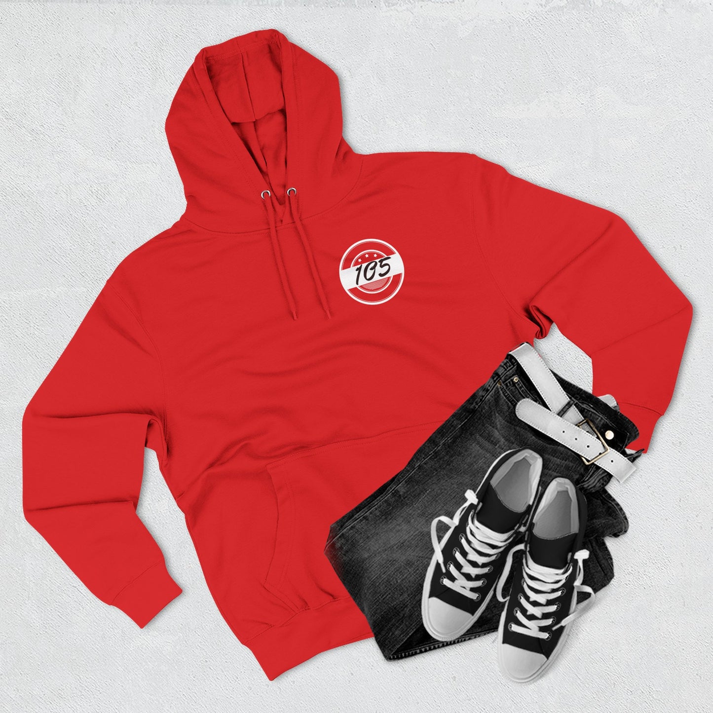 Adult 105 Christian White and Black Letters Hoodie