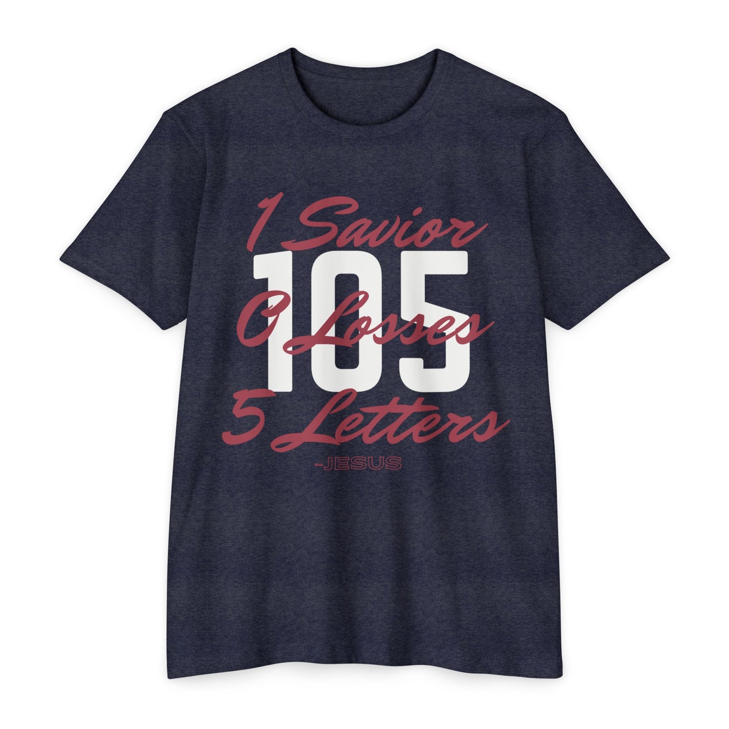 Adult 105 Christian Marron and White Letters Blended