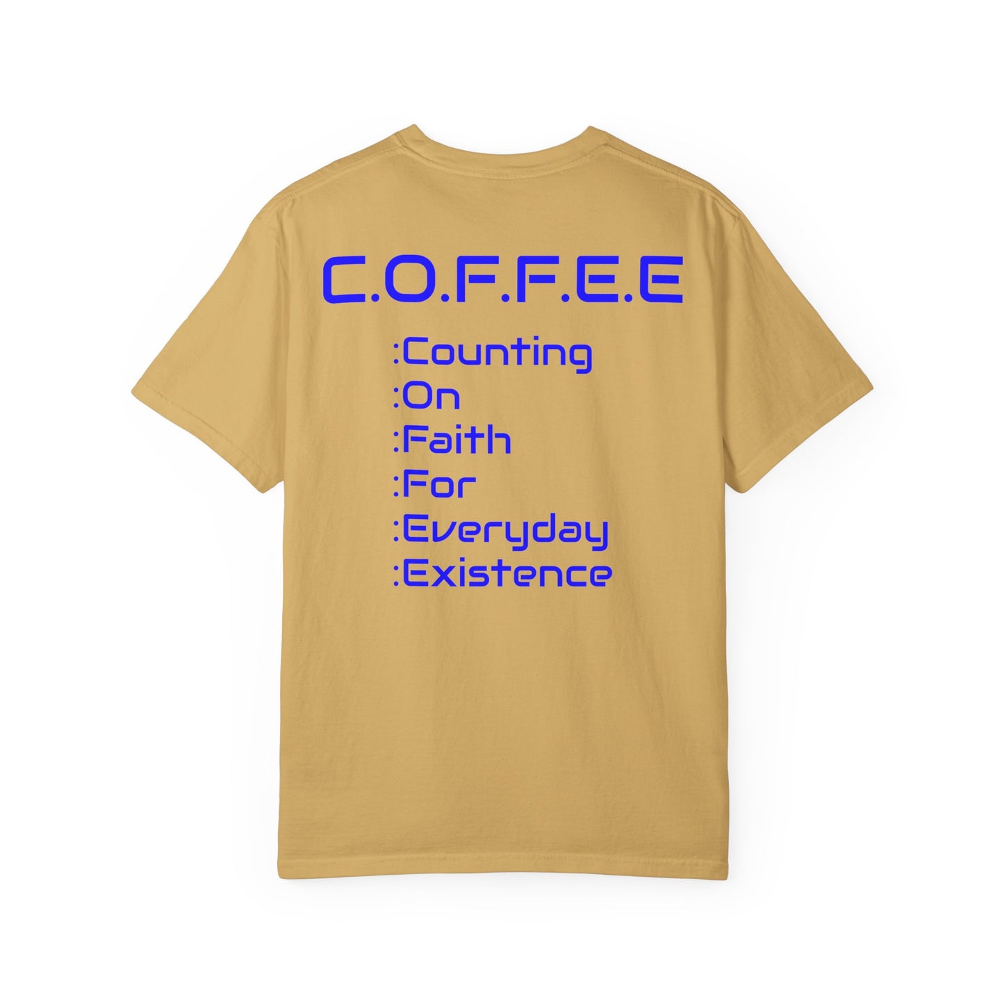 Adult Coffee Christian Blue Words Only