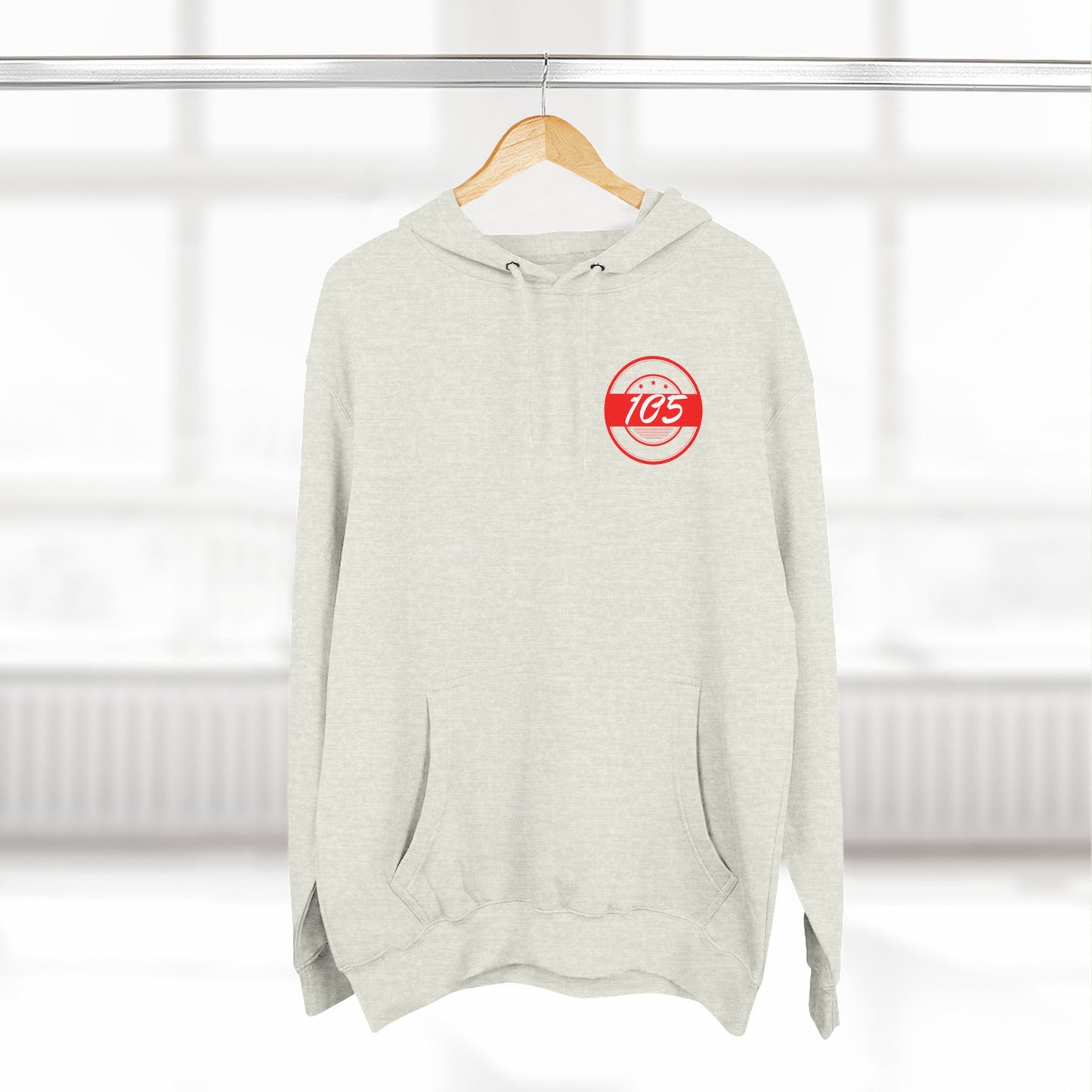 Adult 105 Christian Red and White Letters Hoodie