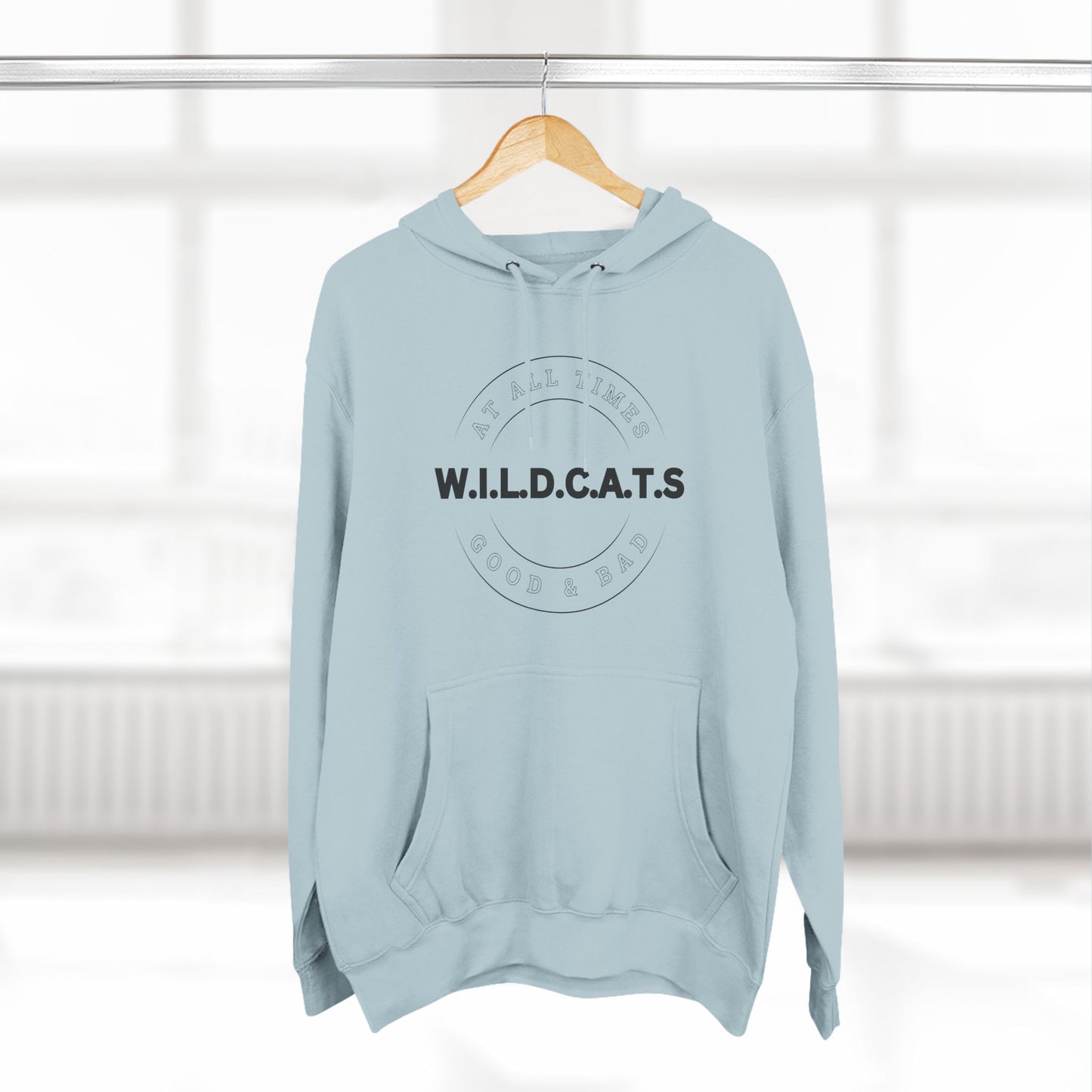 Wildcats Christian Black Letters & Picture Hoodie