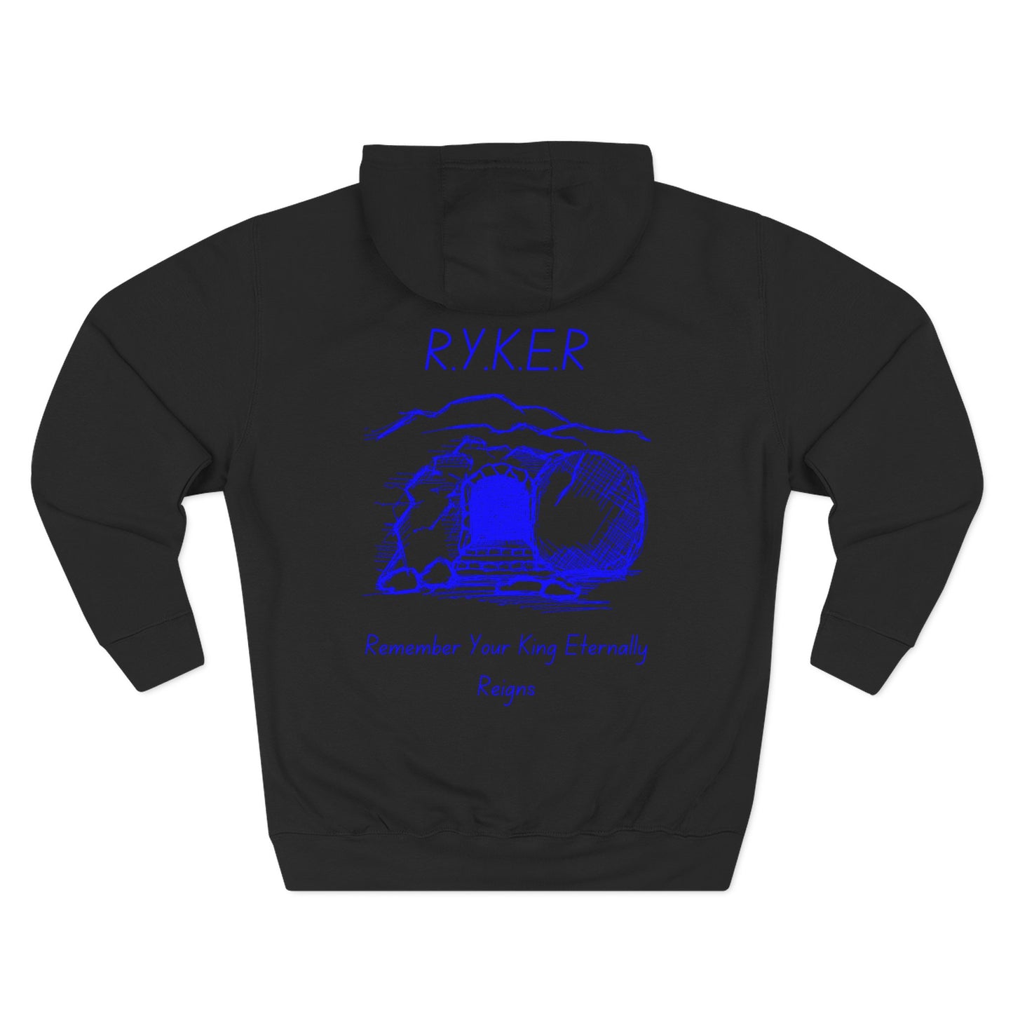 RYKER Christian Blue Letters Hoodie