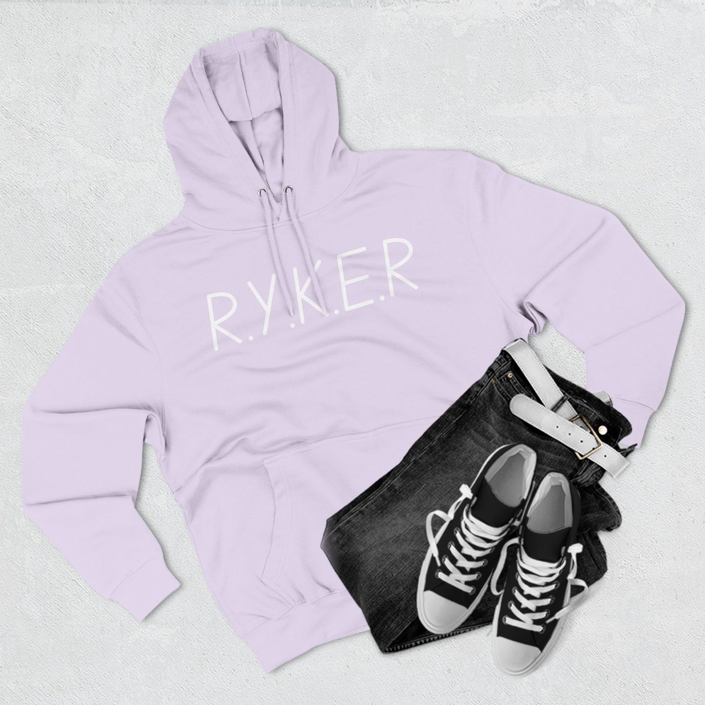 RYKER Christian White Letters Hoodie