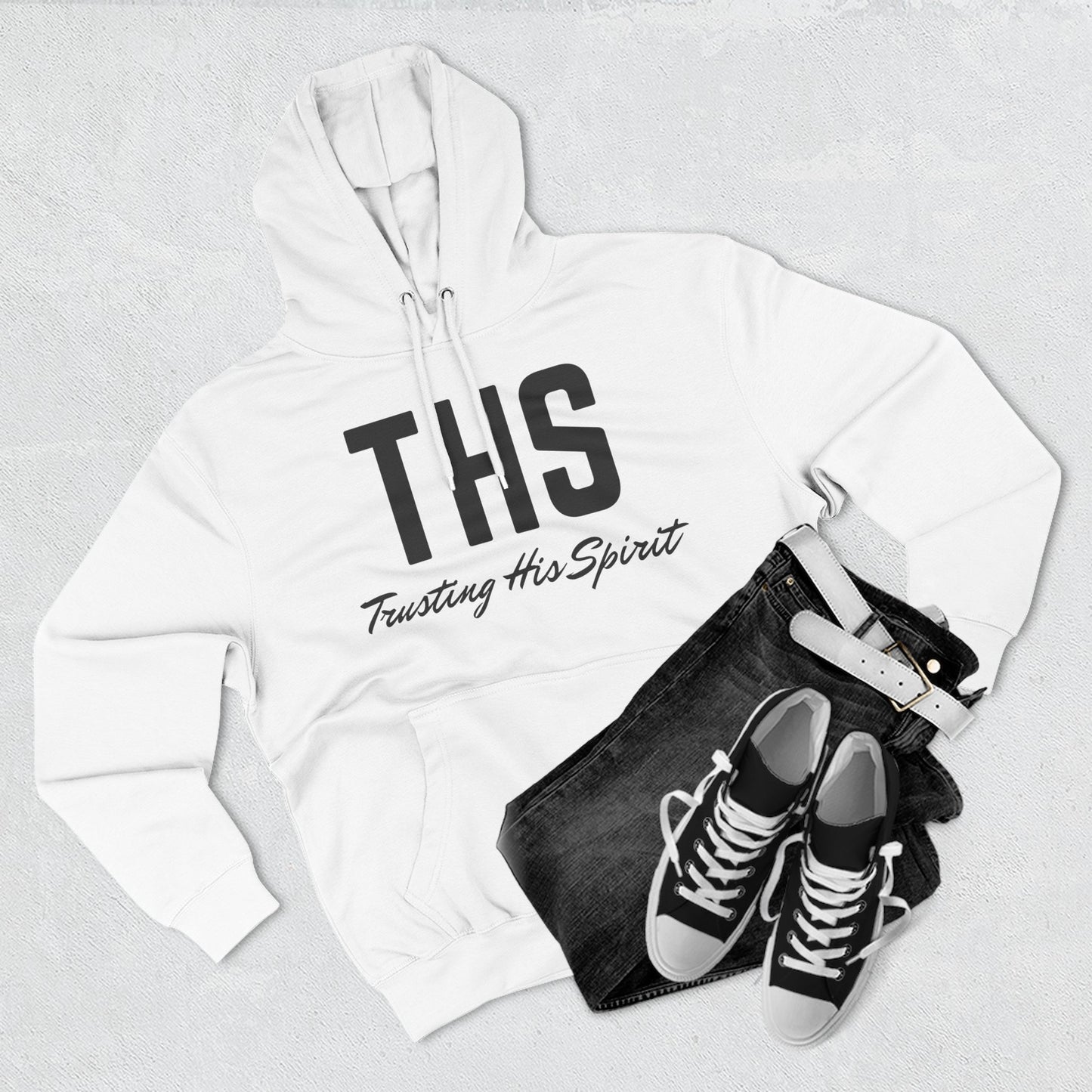 Adult THS Christian Black Letters Hoodie
