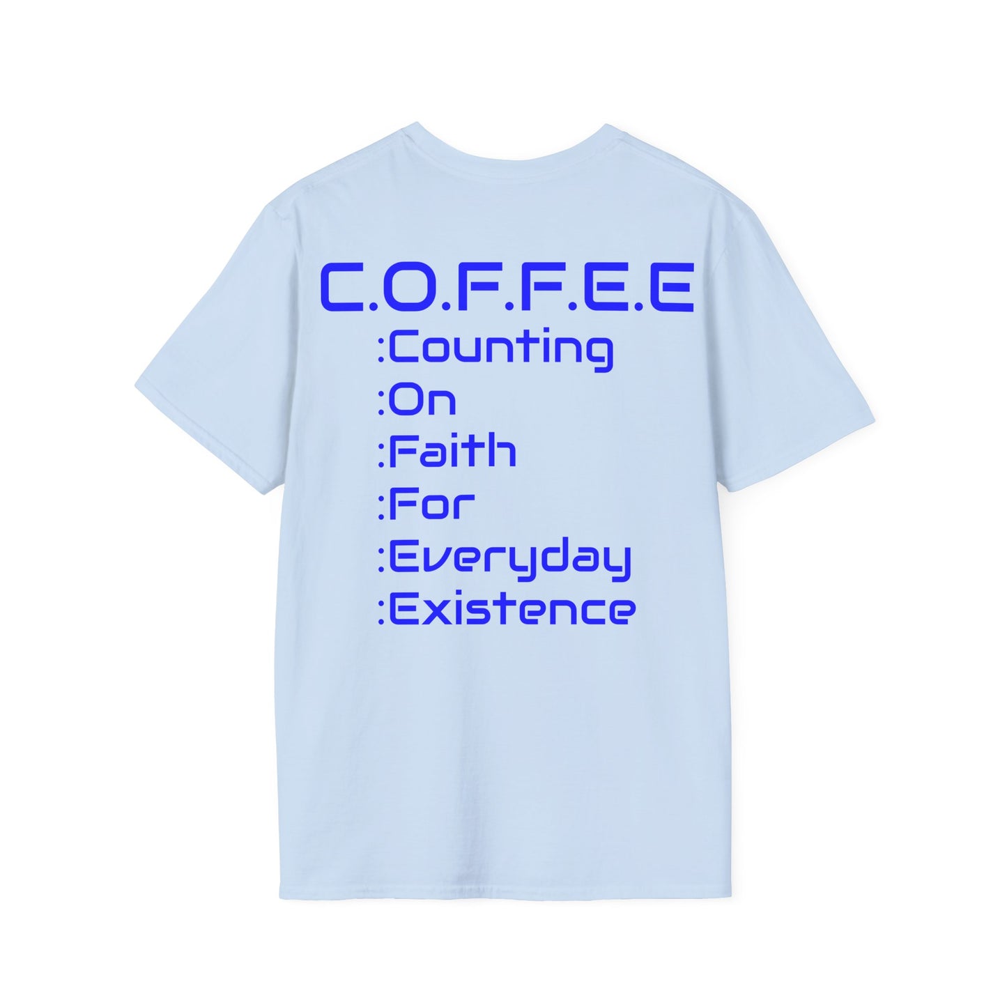 Adult Coffee Christian Blue Words Only