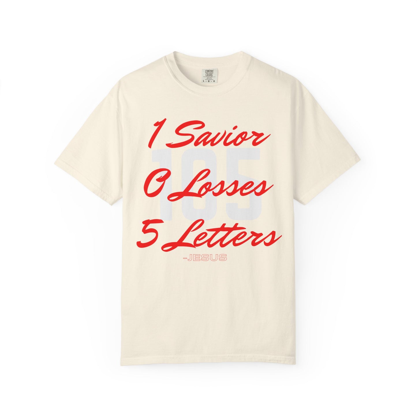 Adult 105 Christian Red and White Letters