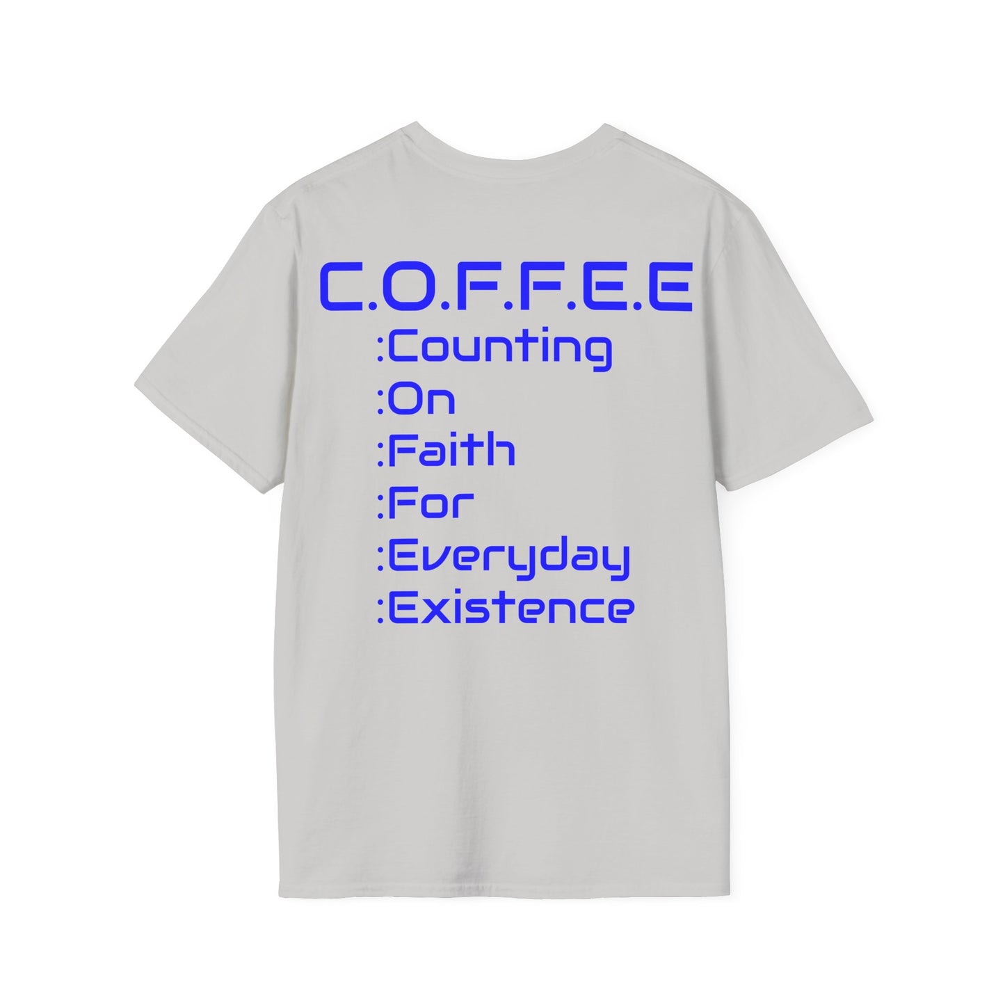 Adult Coffee Christian Blue Words Only