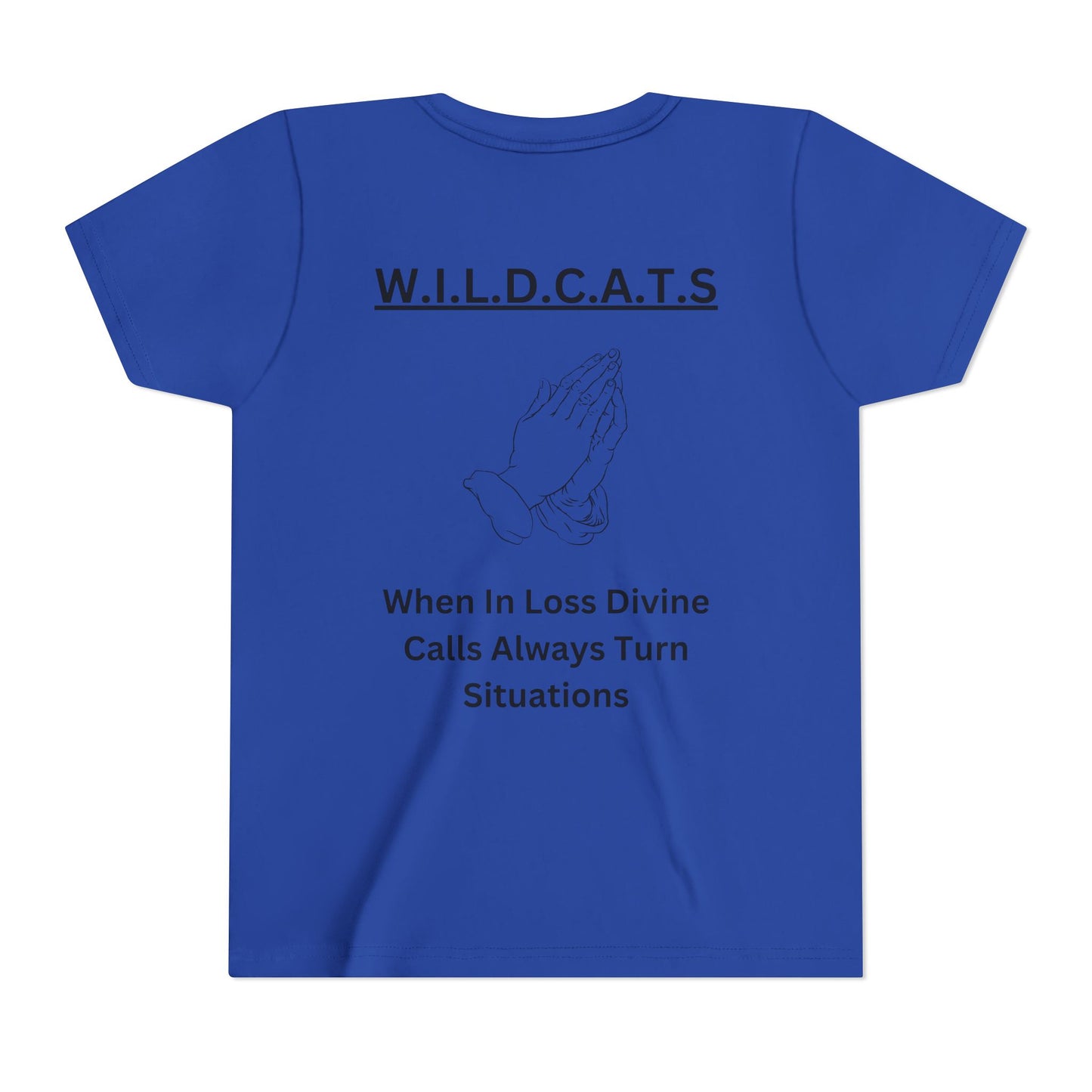 Youth Wildcats Christian Black Letters & Picture