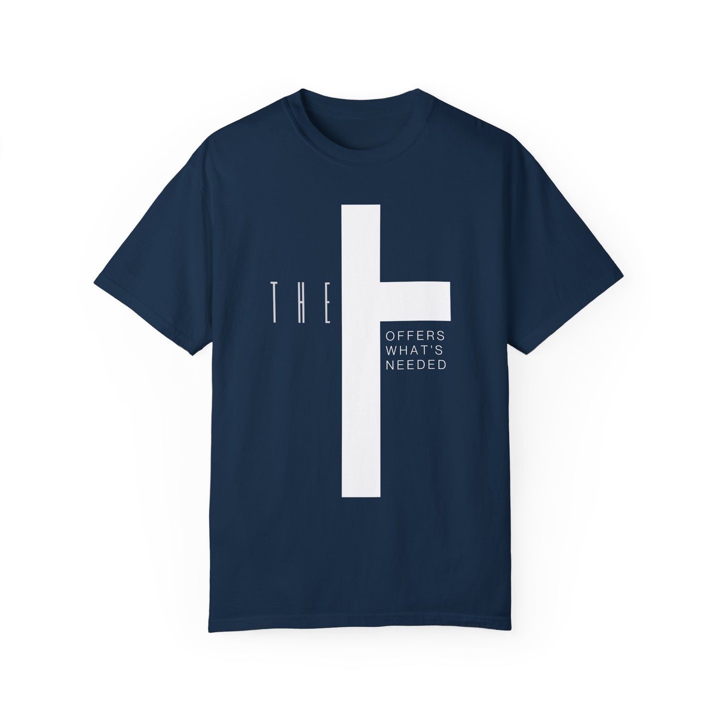 Adult T-Town Christian White Letters & Cross