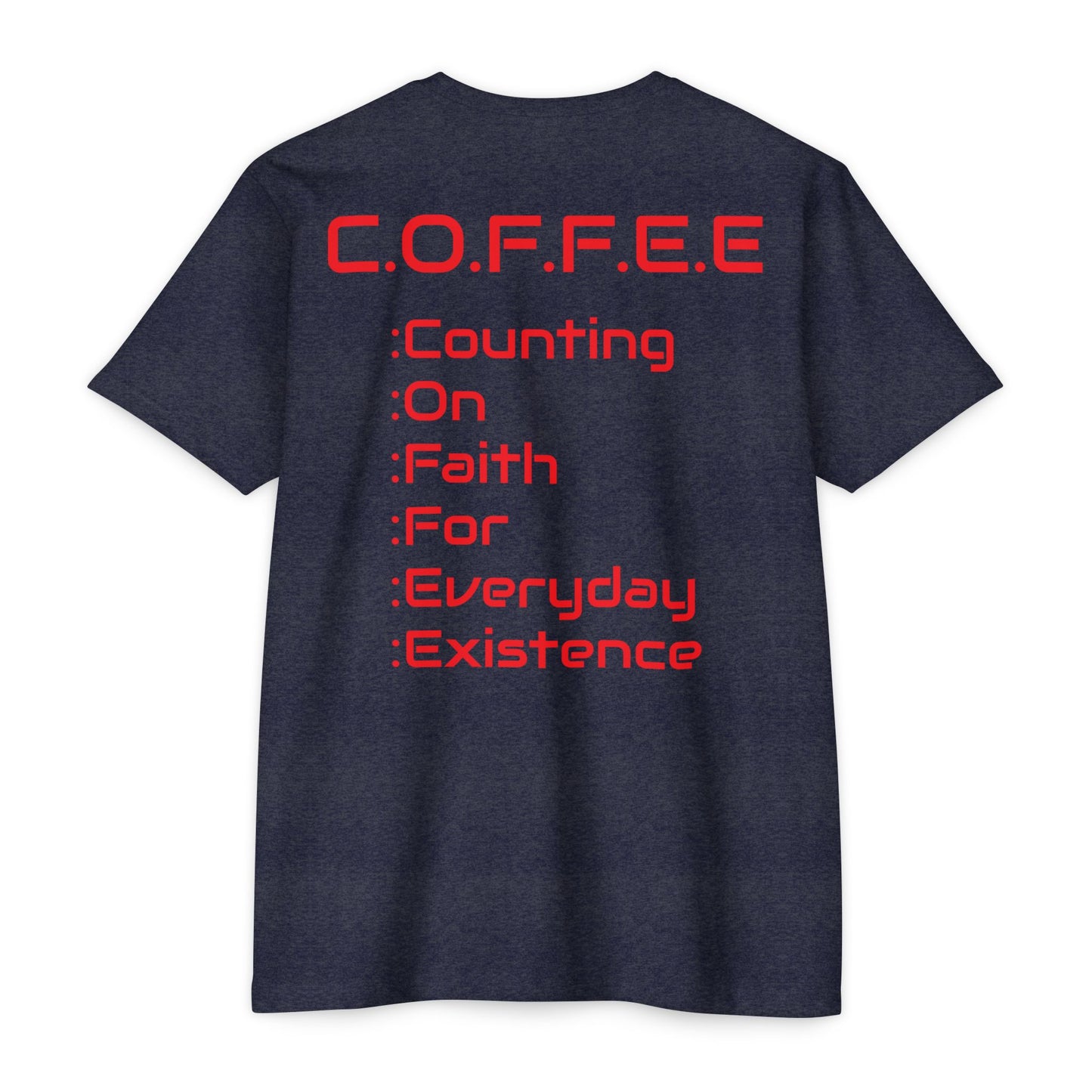 Adult Coffee Christian Red Words Only Blended