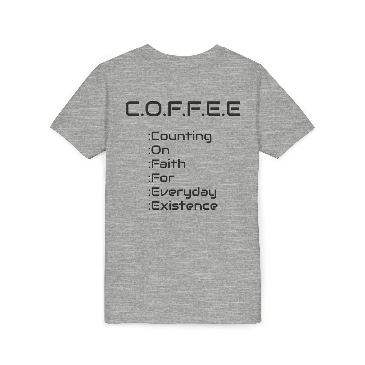 Youth Adult Coffee Christian Black Words Only