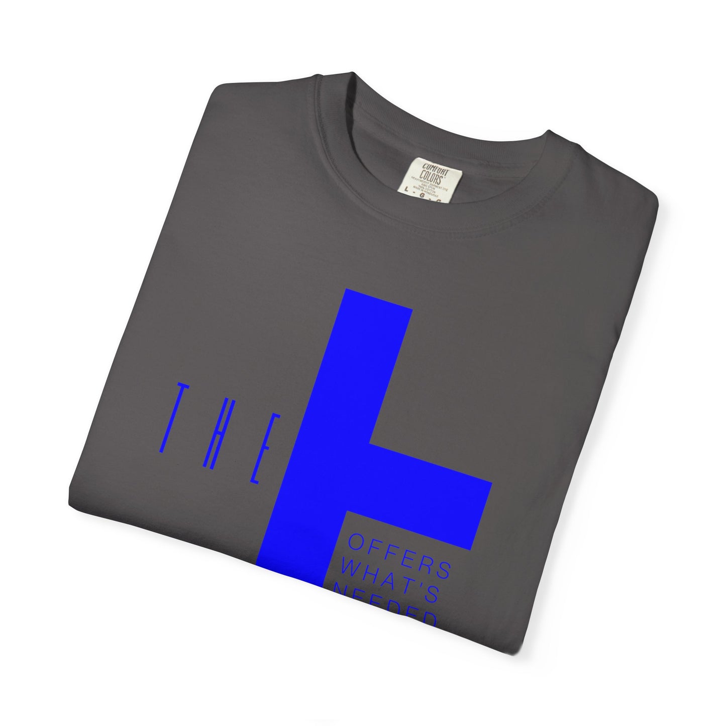 Adult T-Town Christian Blue Letters & Cross