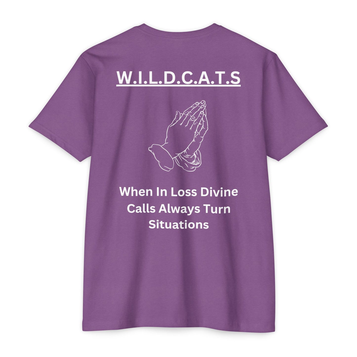 Wildcats Christian White Letters & Picture