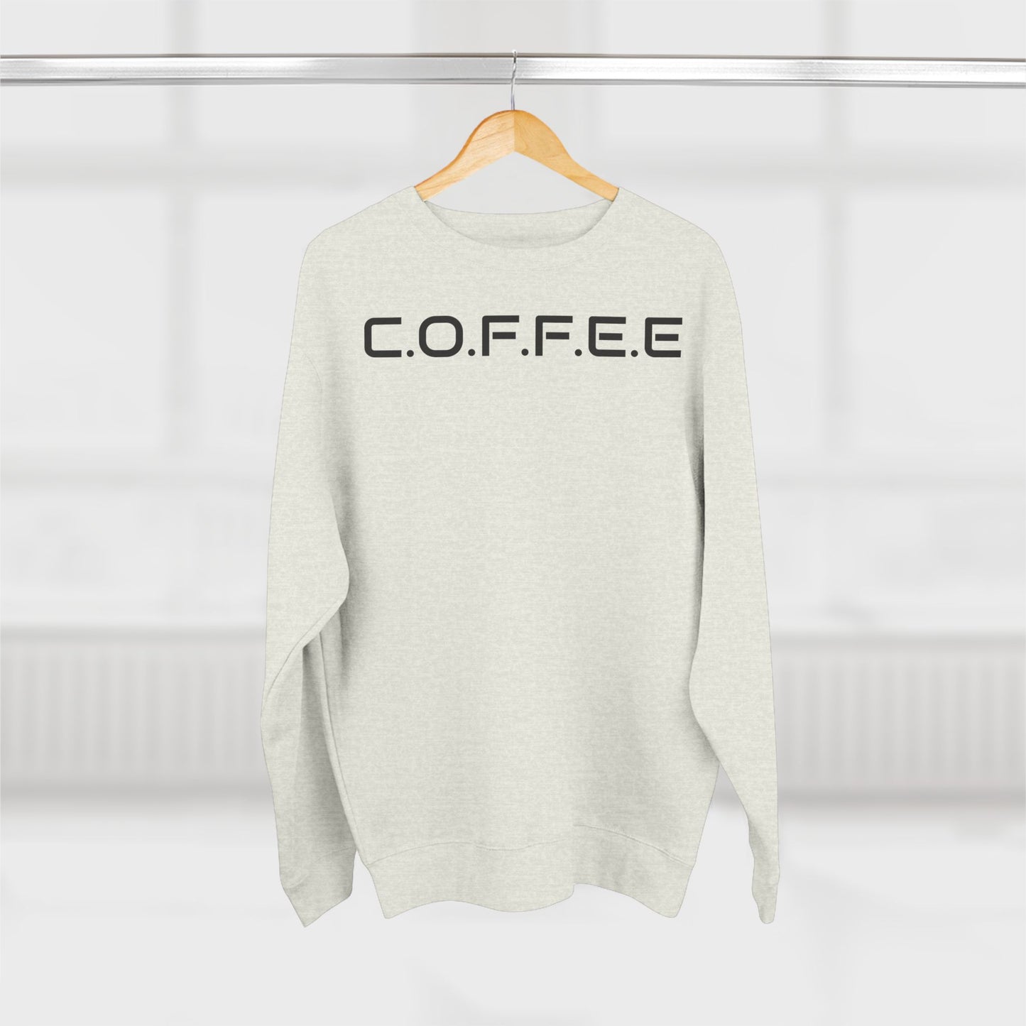 Adult Coffee Christian Black Words Only Crewneck