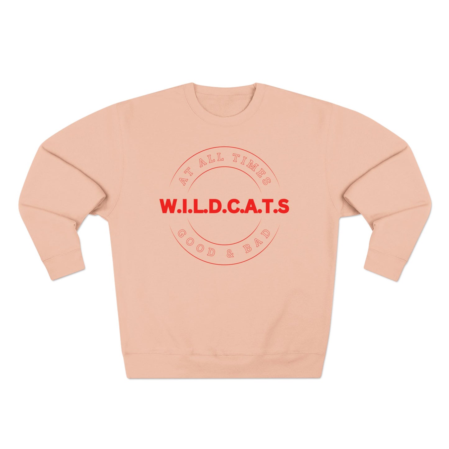 Wildcats Christian Red Letters & Picture Crewneck