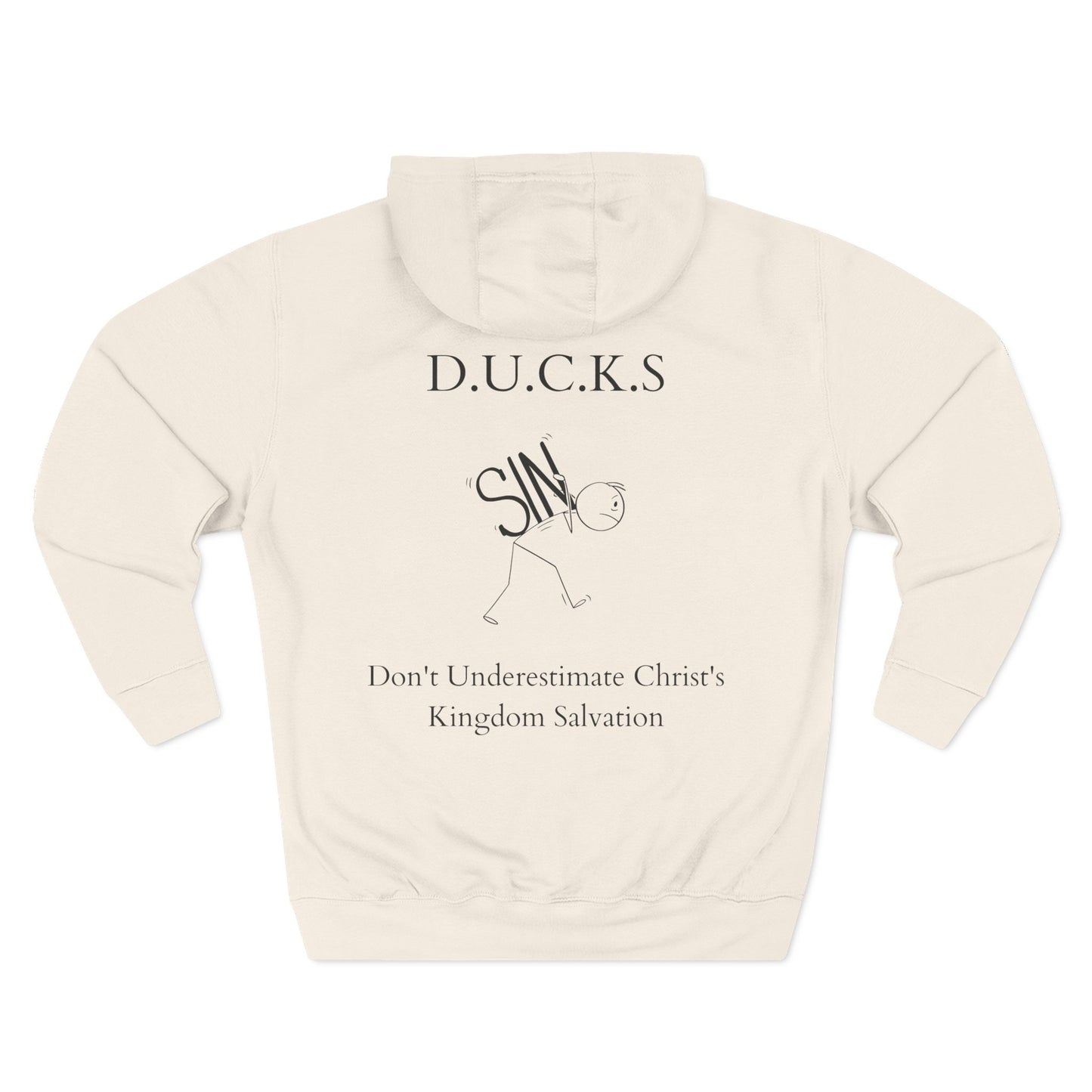 Ducks Christian Black Words Hoodie