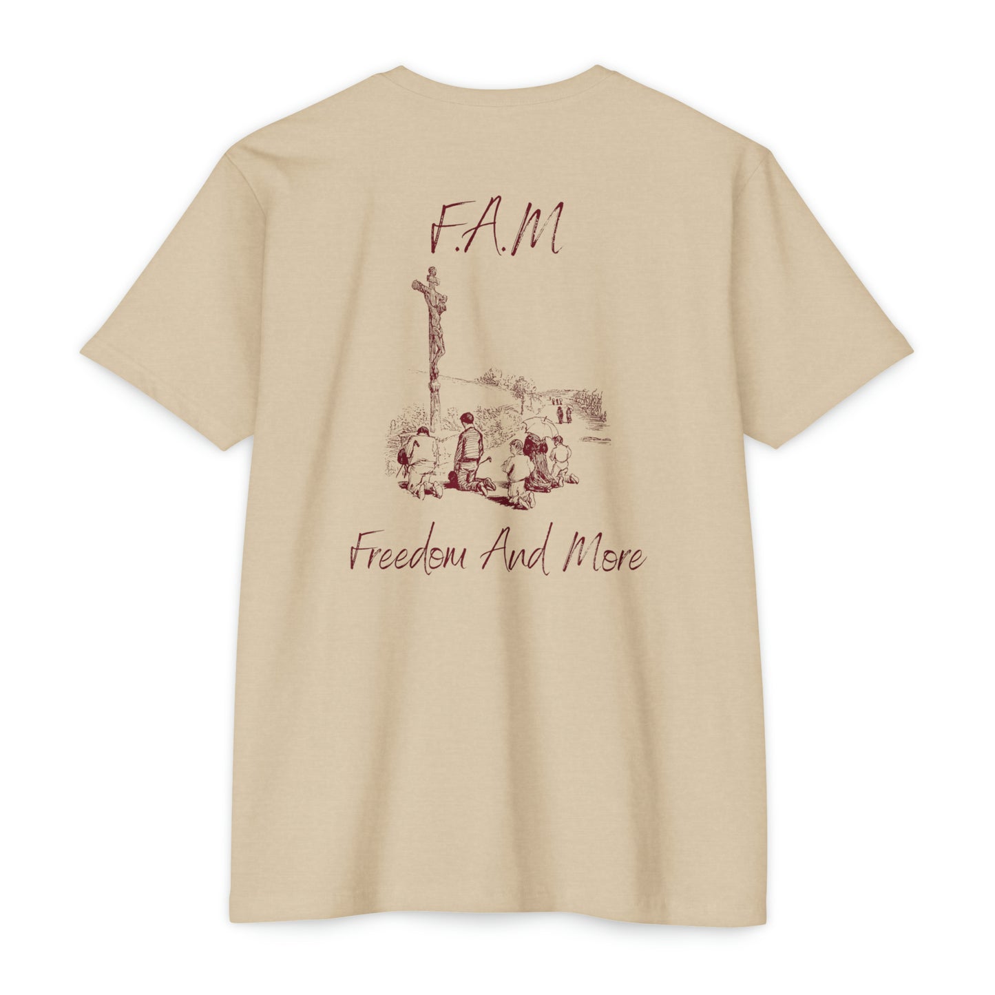Fam Christian Marron Letters & Image Blended