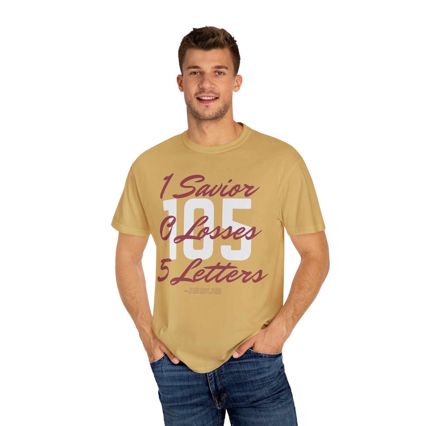 Adult 105 Christian Marron and White Letters
