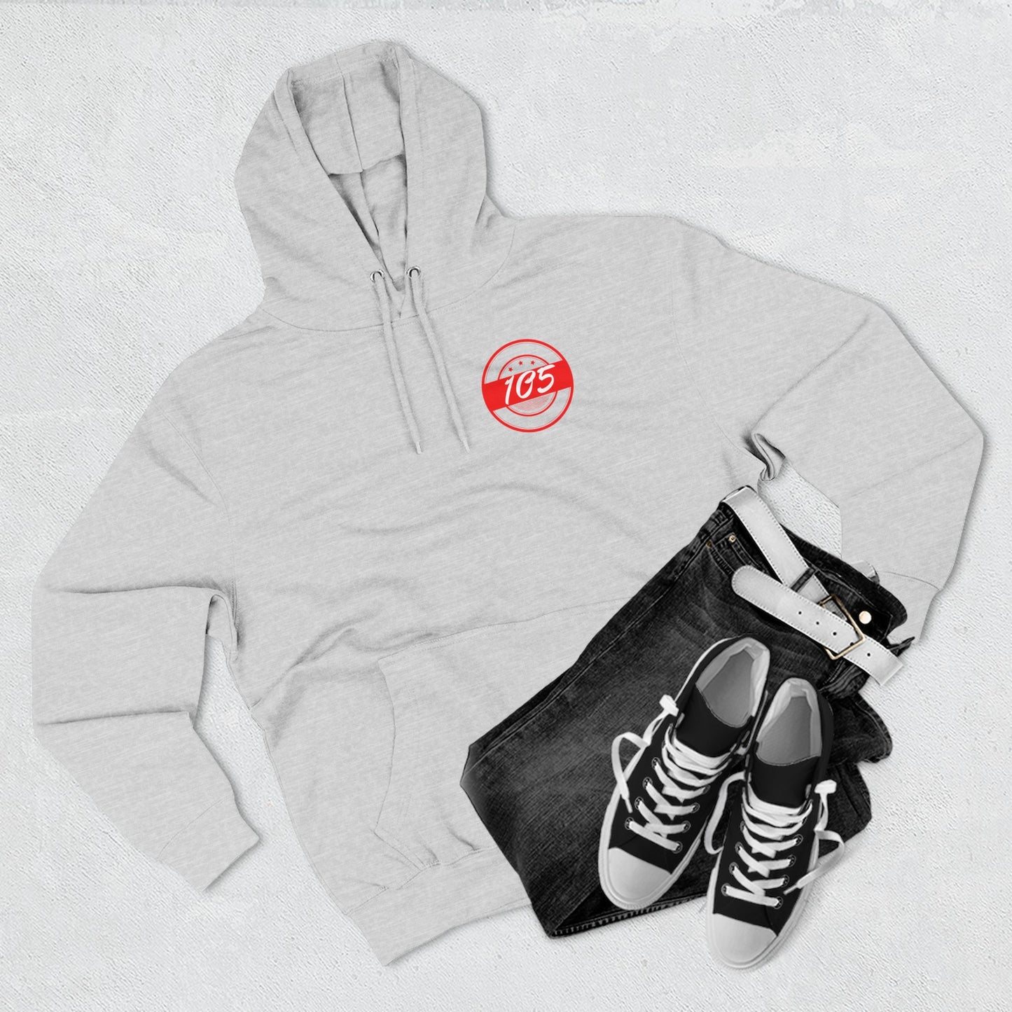 Adult 105 Christian Red and White Letters Hoodie