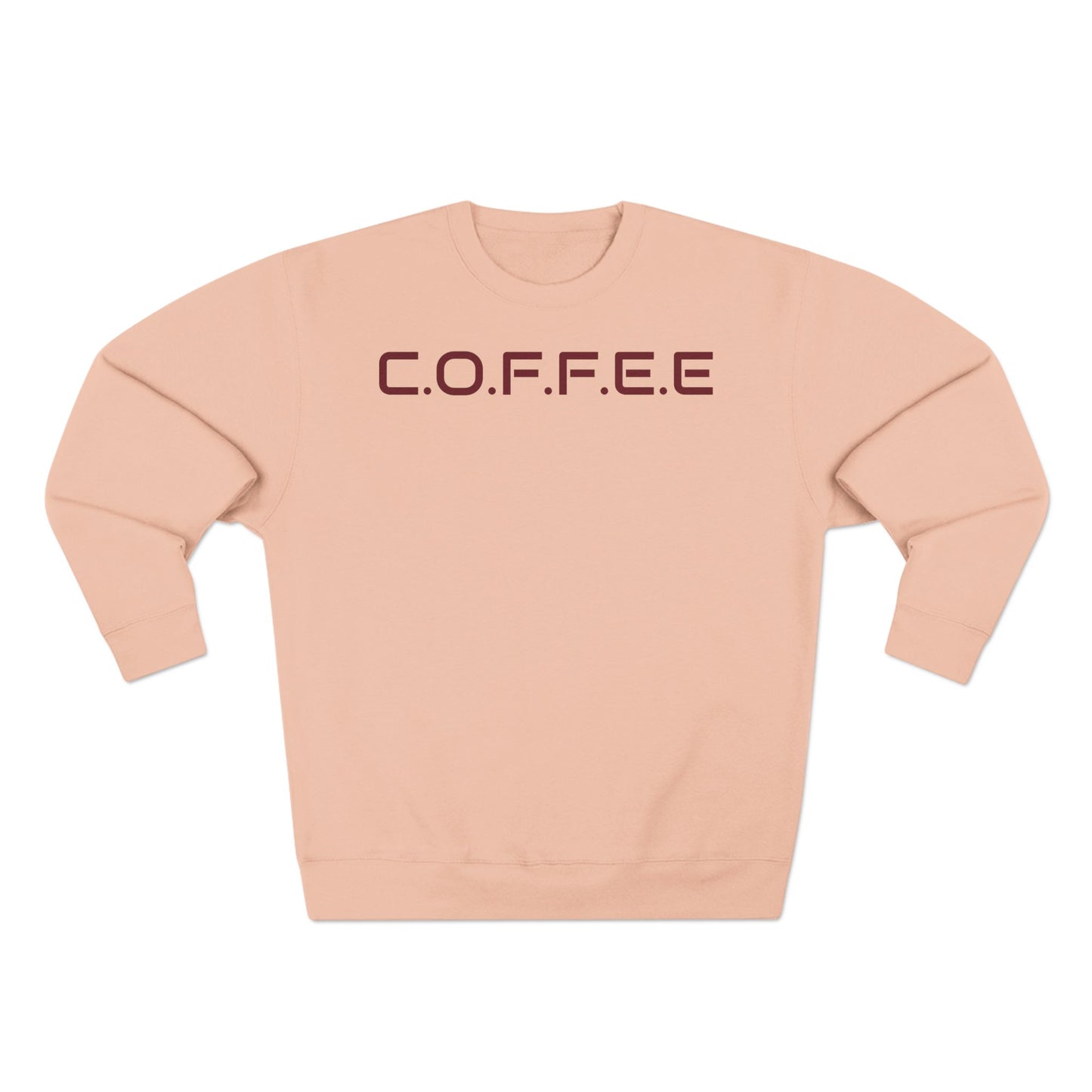 Adult Coffee Christian Marron Words Only Crewneck