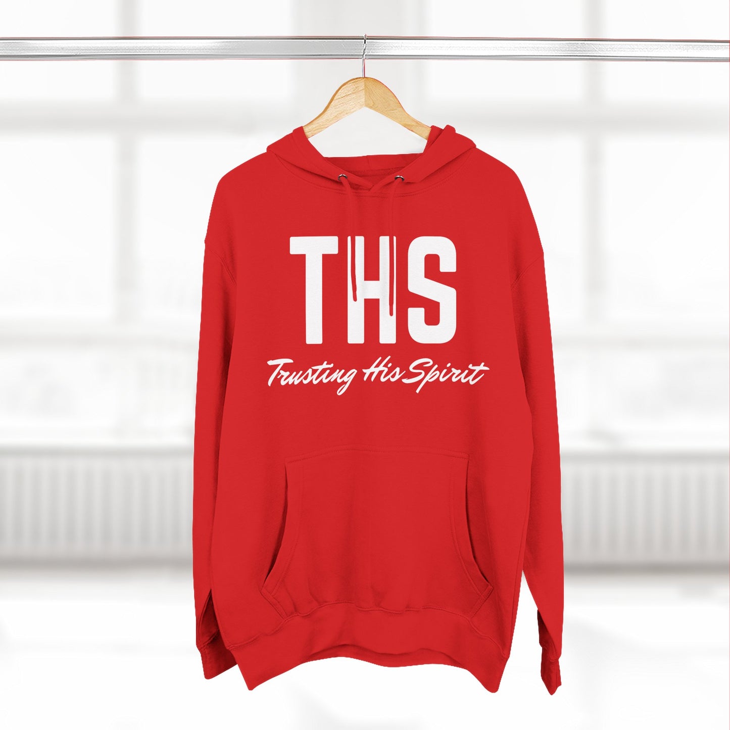 Adult THS Christian White Letters Pullover Hoodie