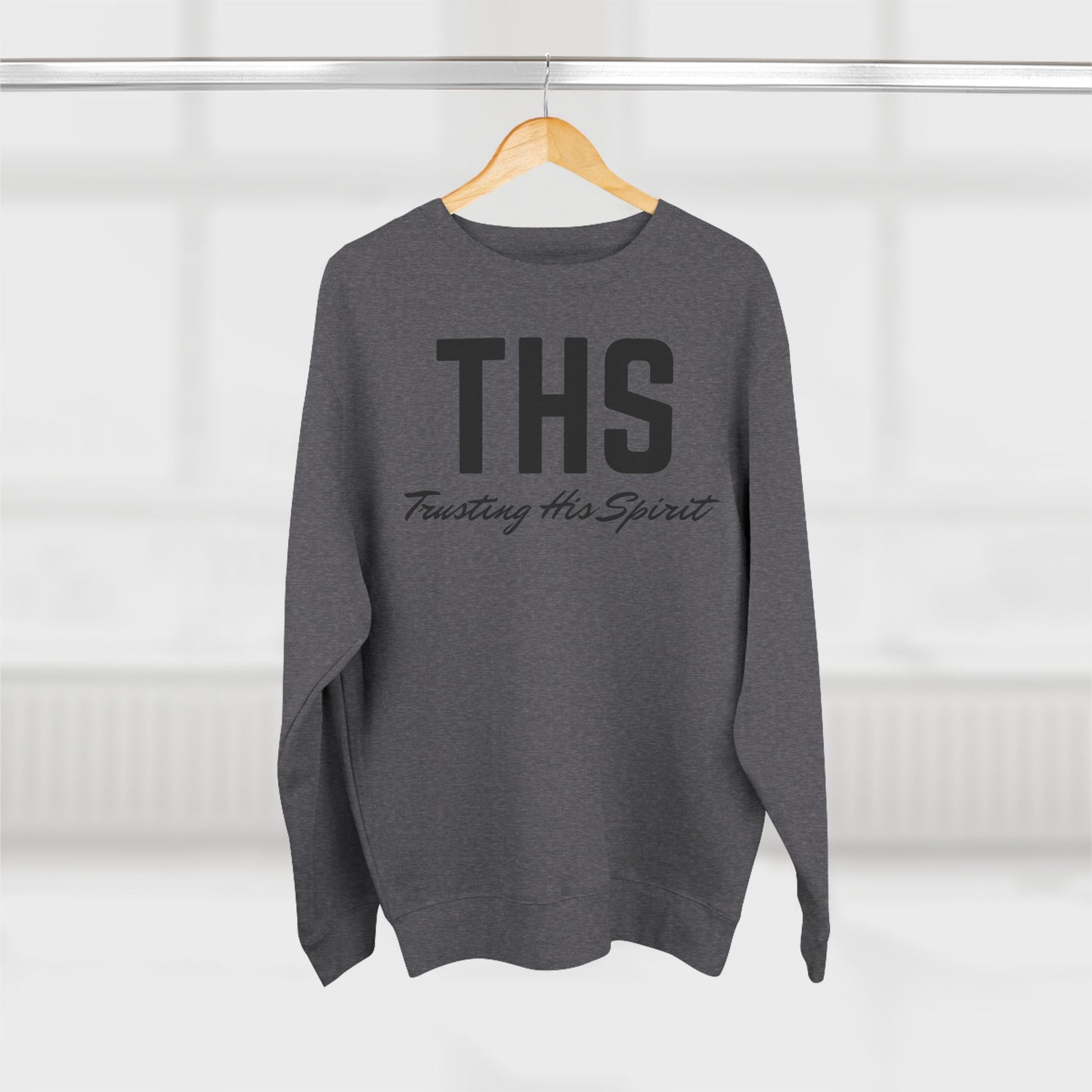 Adult THS Christian Black Letters Crewneck