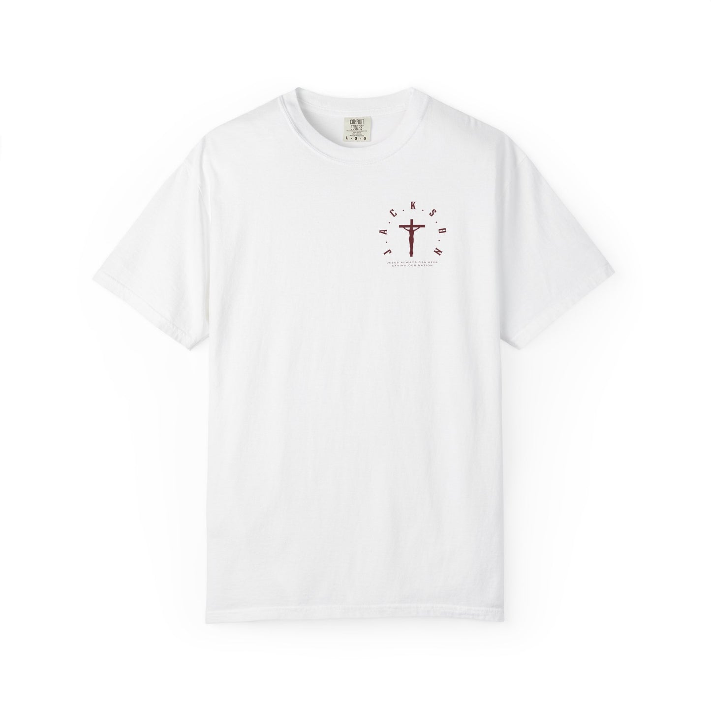 Jackson Believing Christian Marron Letters & Cross