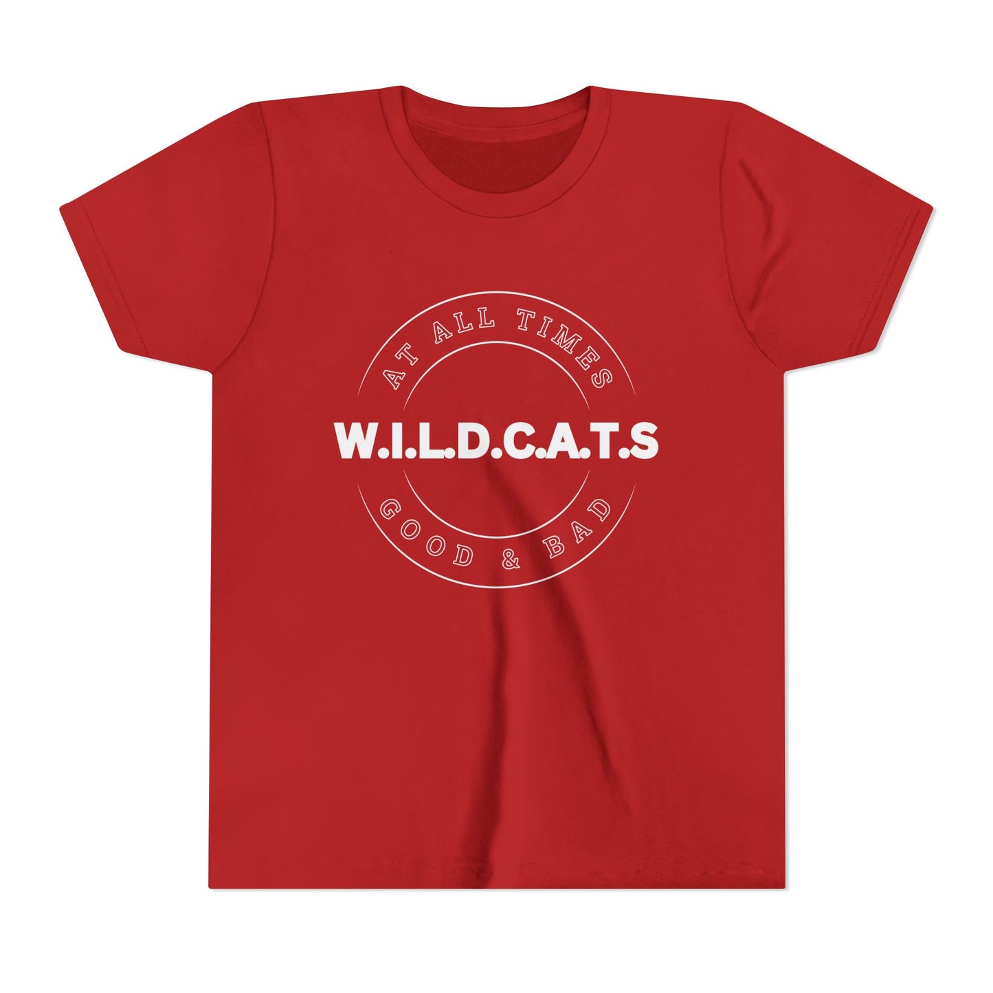 Youth Wildcats Christian White Letters & Picture