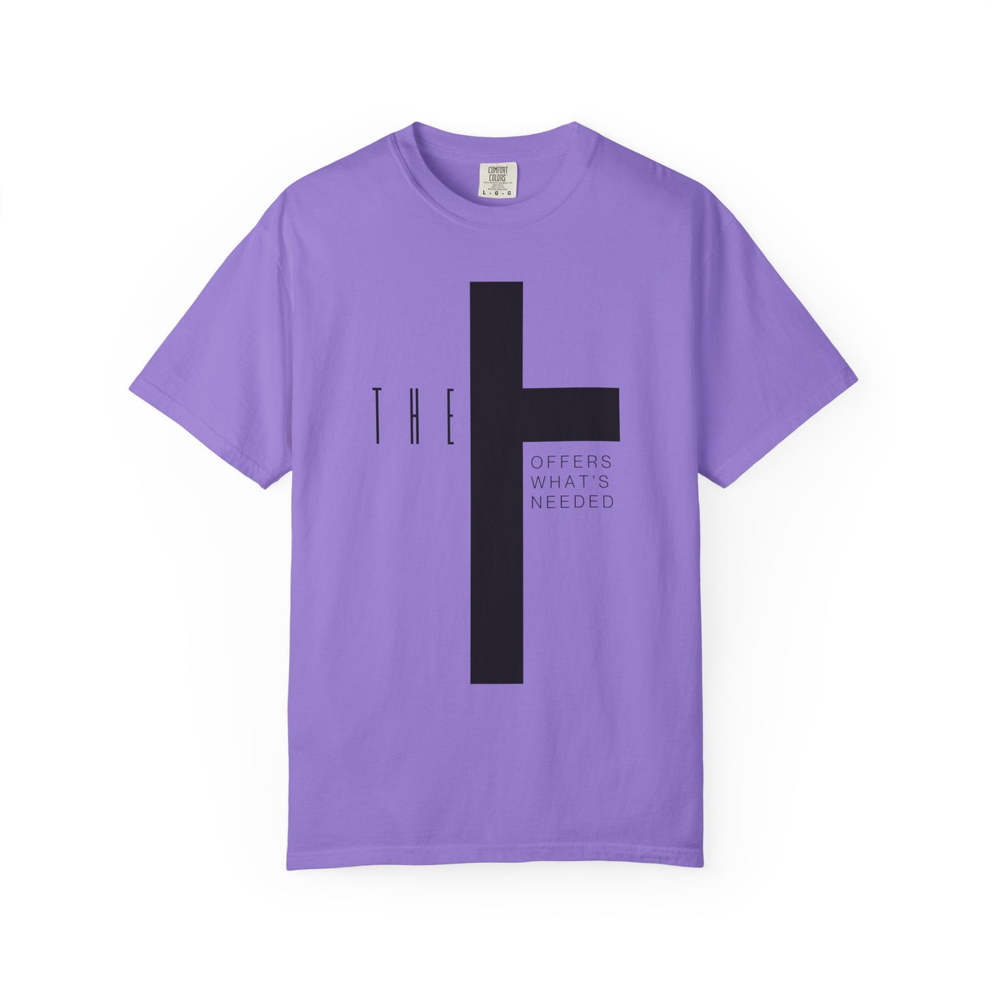 Adult T-Town Christian Black Letters & Cross