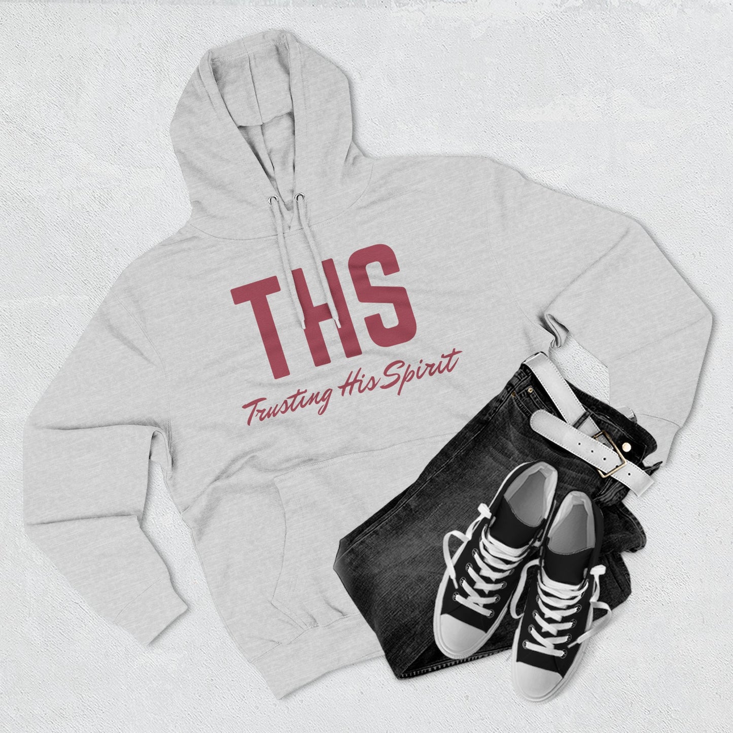 Adult THS Christian Marron Letters Hoodie