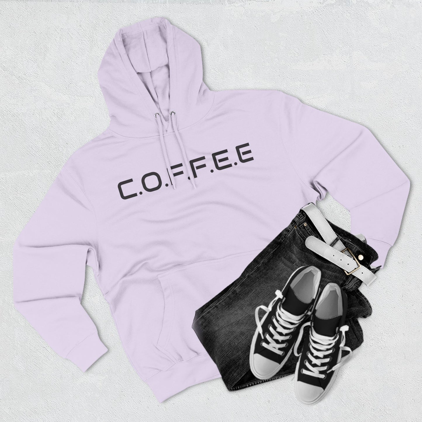 Adult Coffee Christian Black Words Only Hoodie