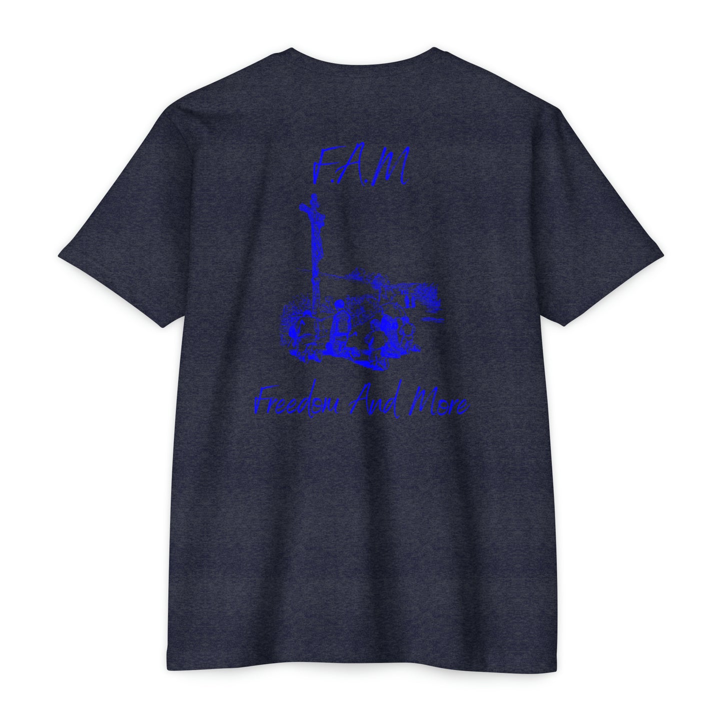 Fam Christian Blue Letters & Image Blended
