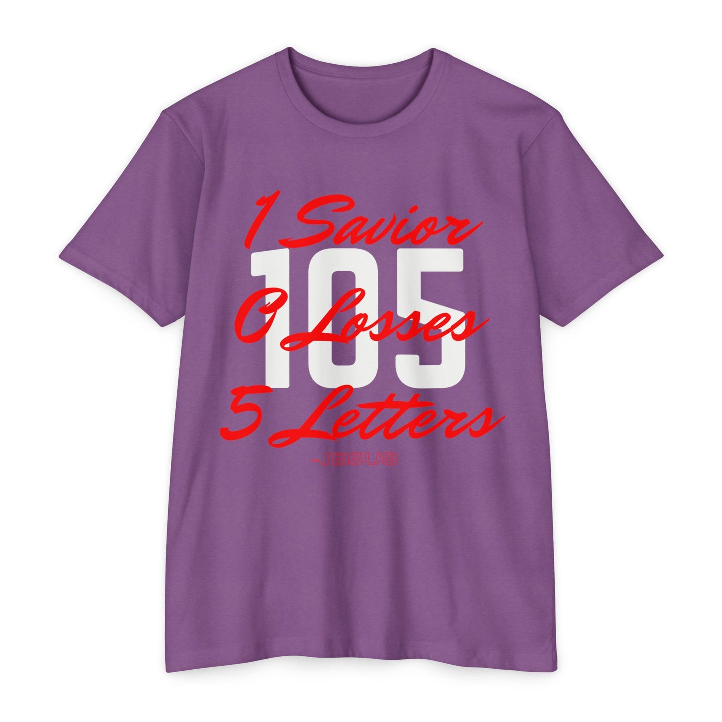 Adult 105 Christian Red and White Letters Blended