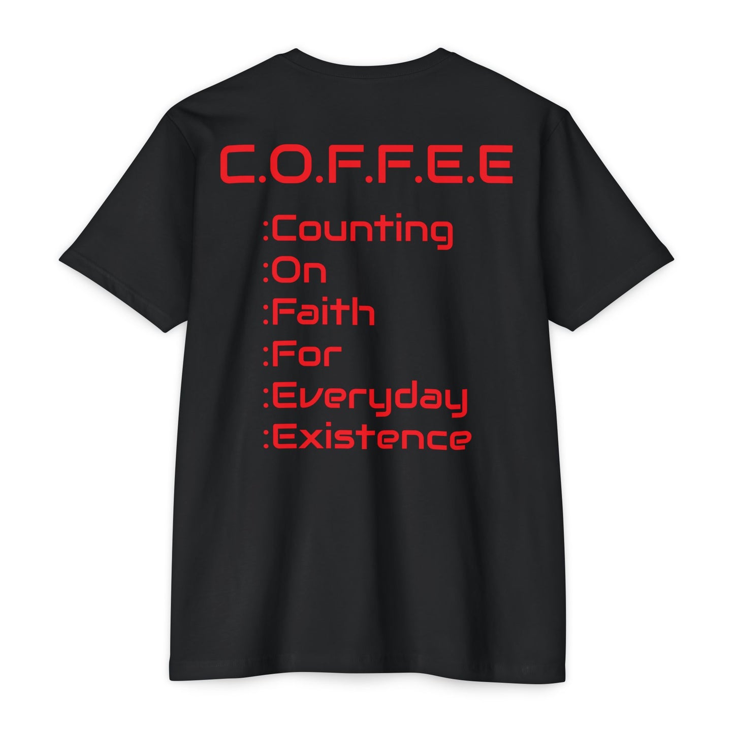 Adult Coffee Christian Red Words Only Blended