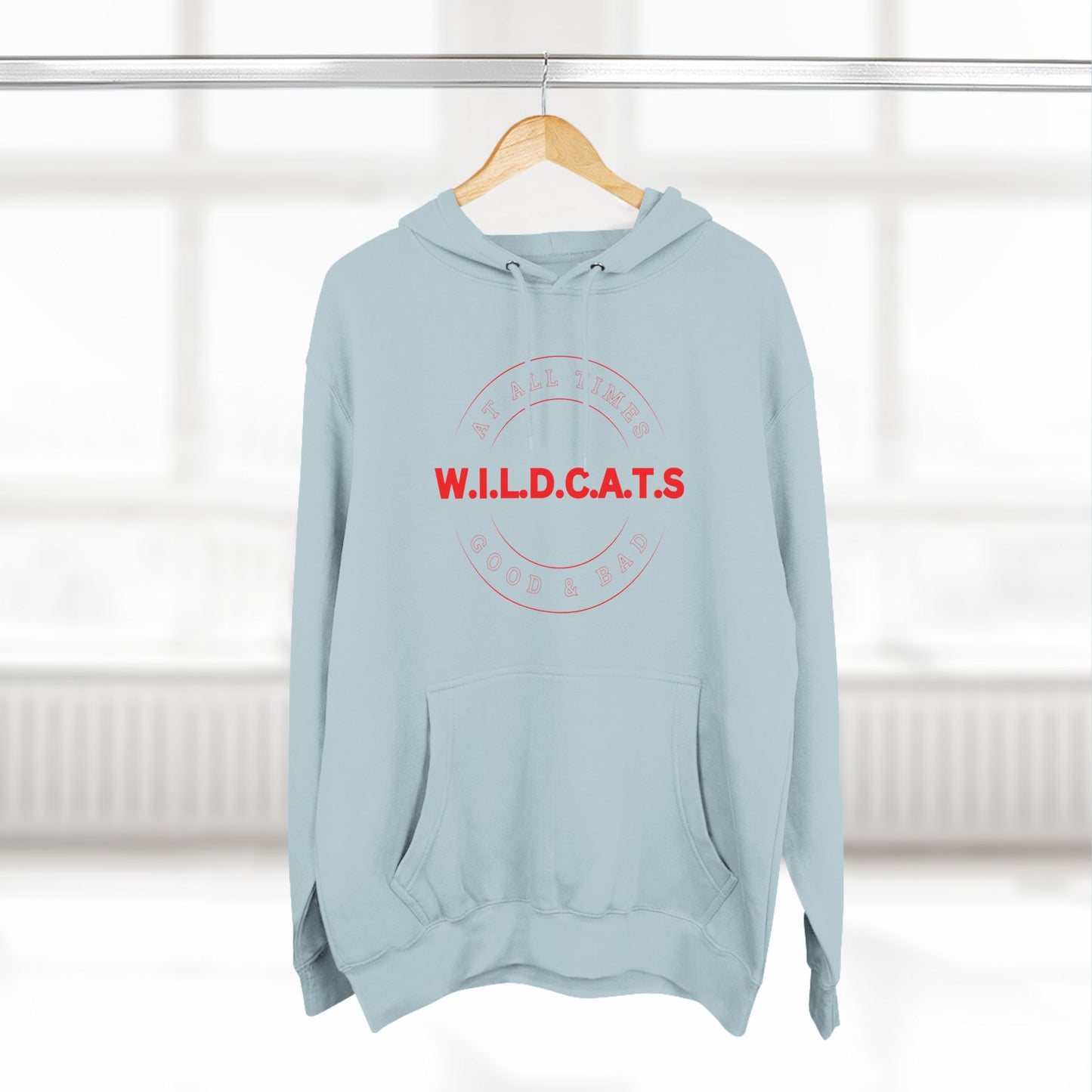 Wildcats Christian Red Letters & Picture Hoodie