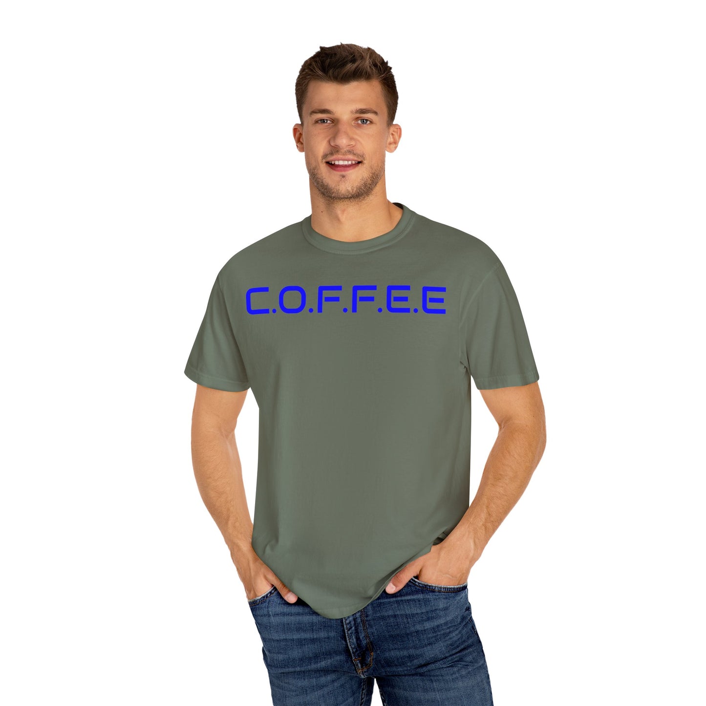 Adult Coffee Christian Blue Words Only