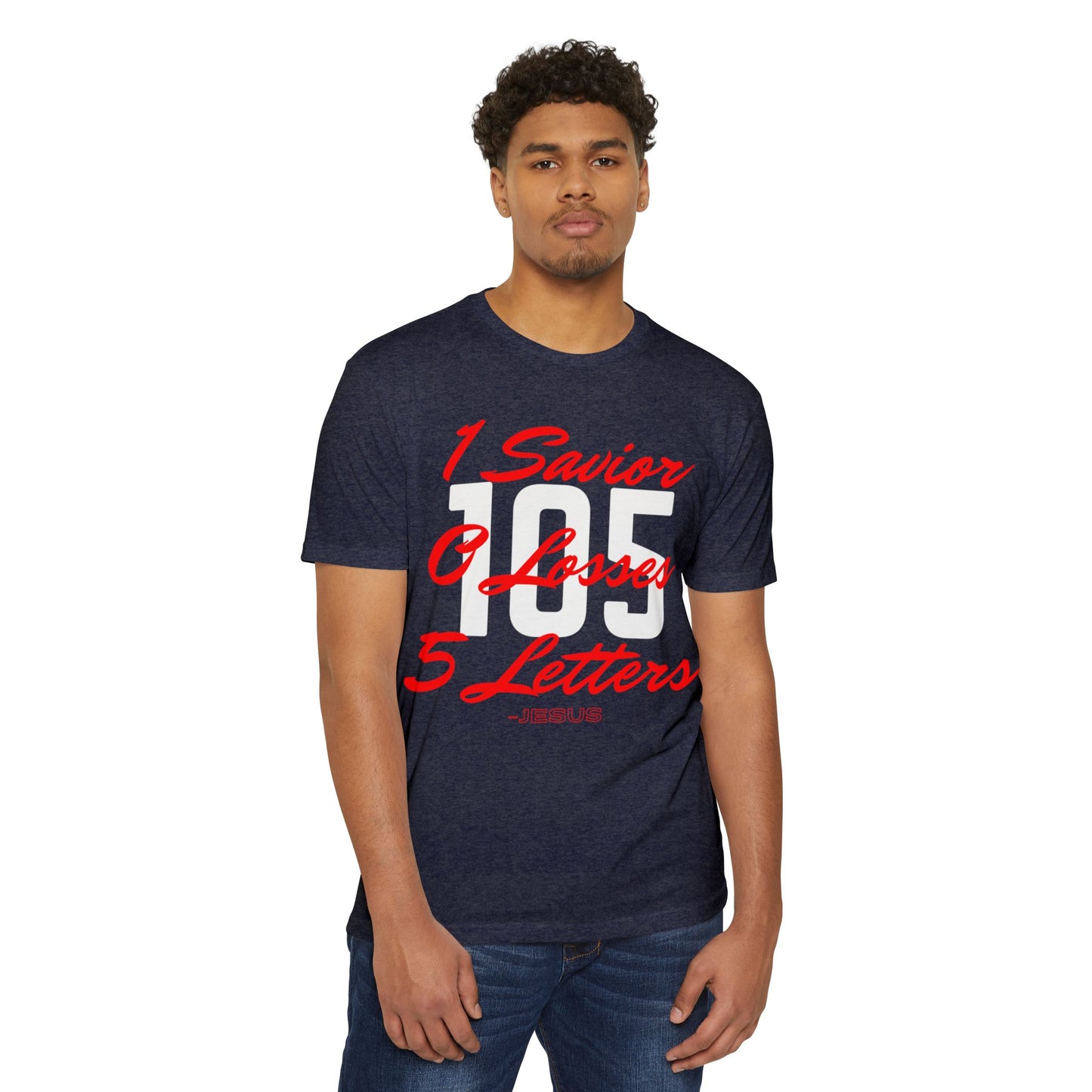Adult 105 Christian Red and White Letters Blended