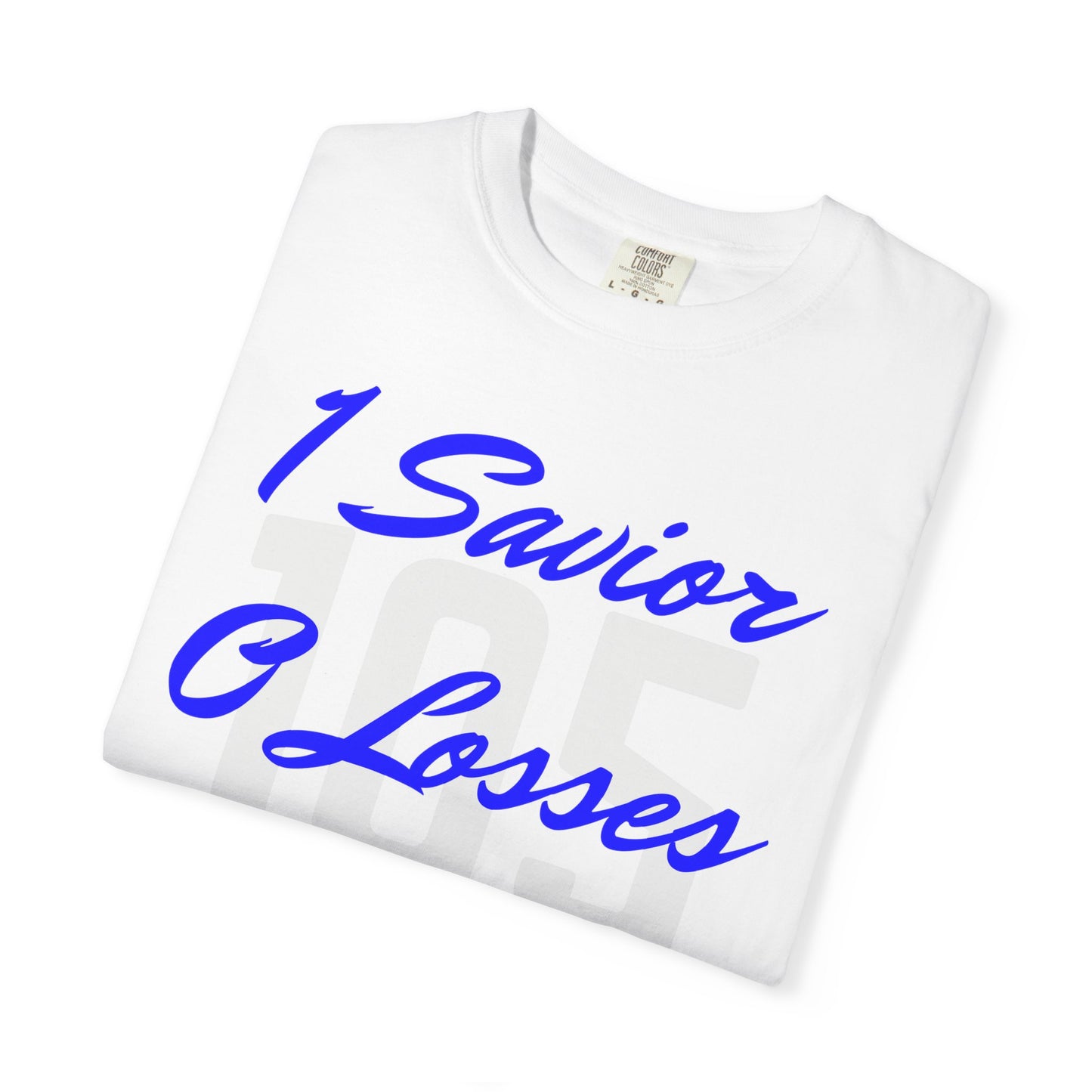 Adult 105 Christian Blue and White Letters