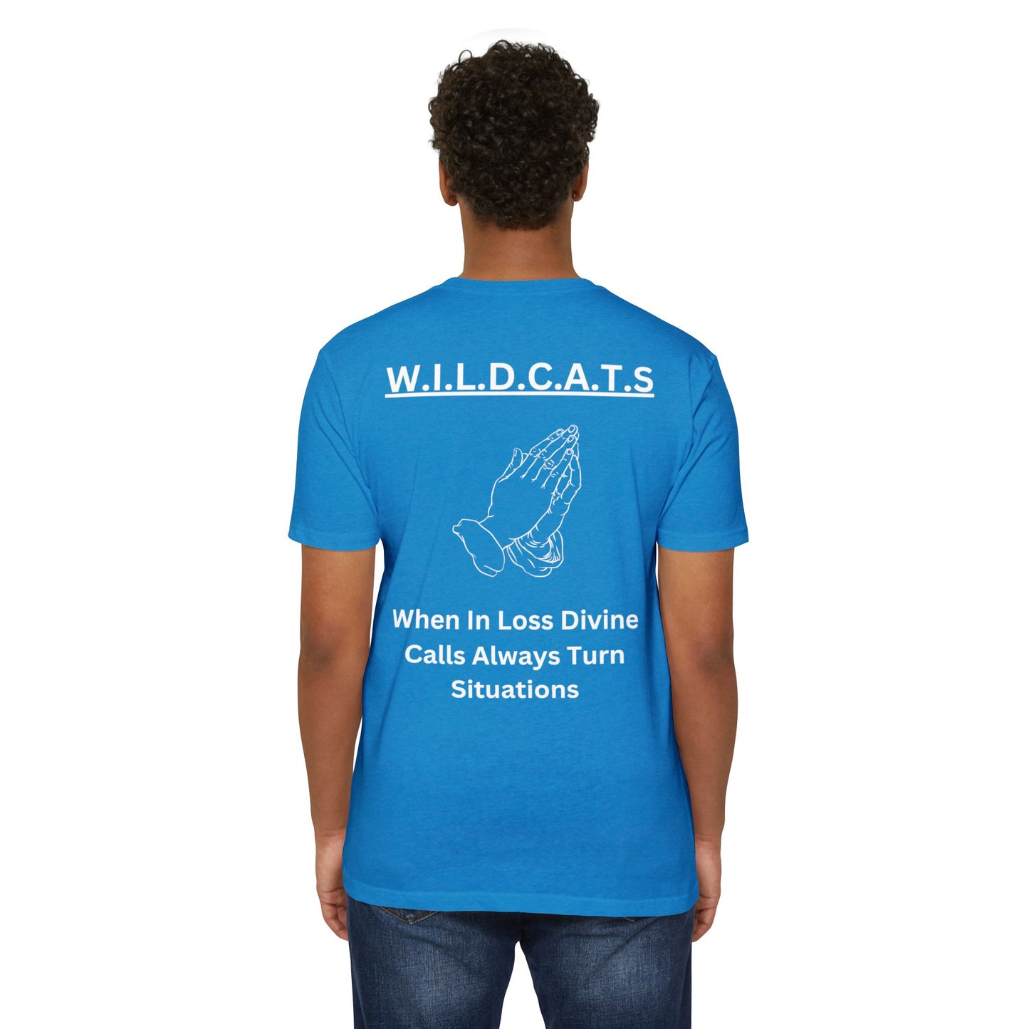 Wildcats Christian White Letters & Picture