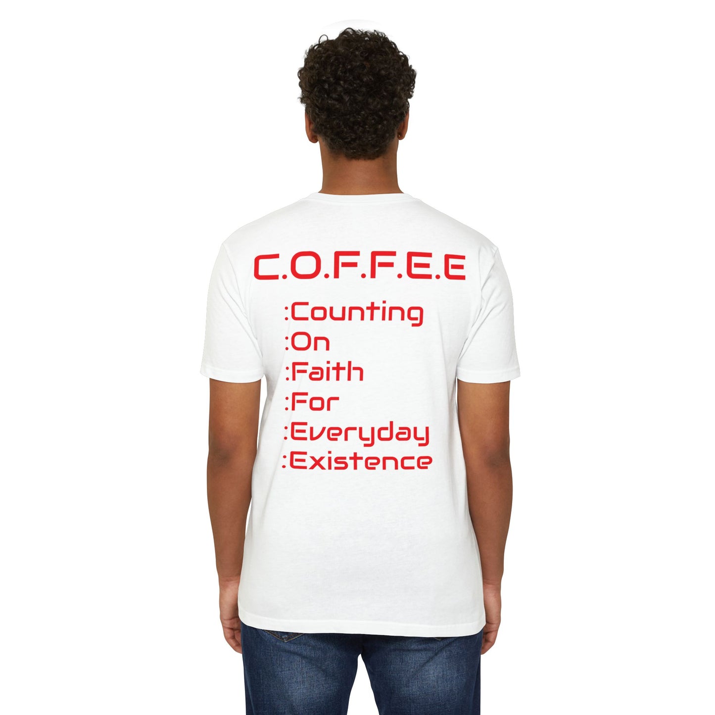 Adult Coffee Christian Red Words Only Blended