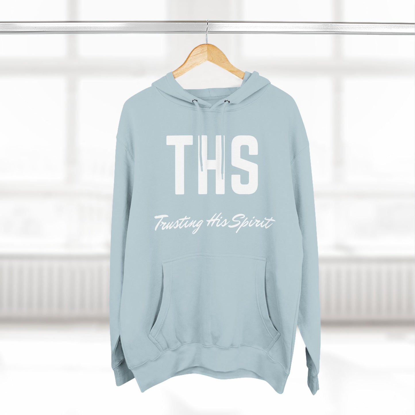 Adult THS Christian White Letters Hoodie