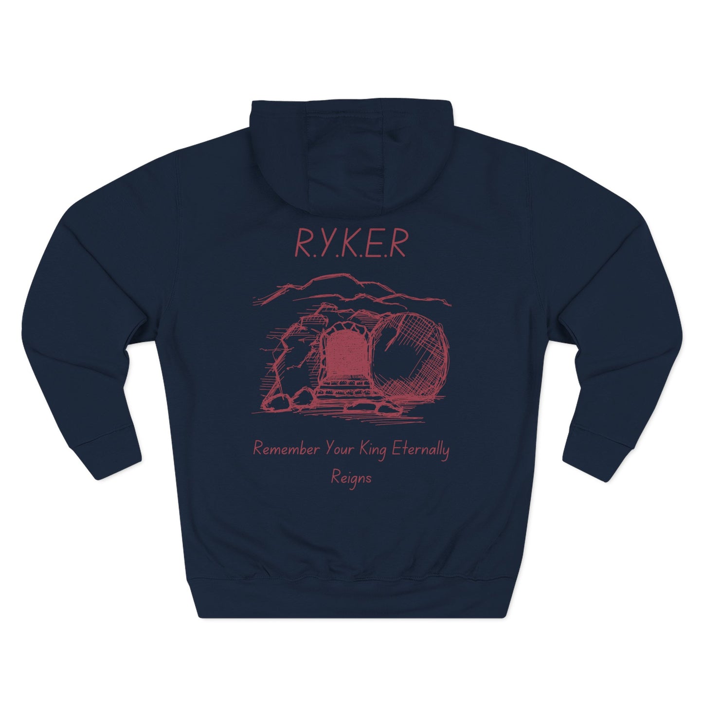 RYKER Christian Marron Letters Hoodie