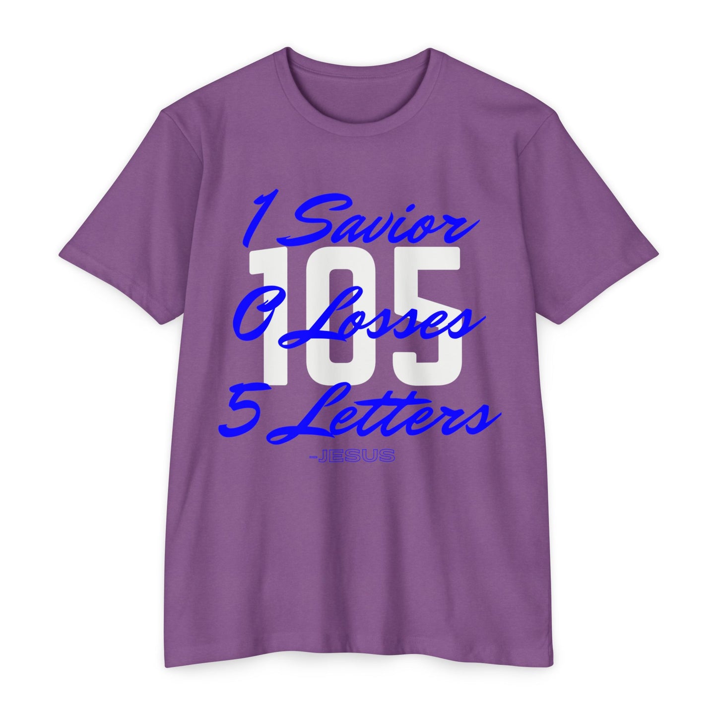 Adult 105 Christian Blue and White Letters Blended