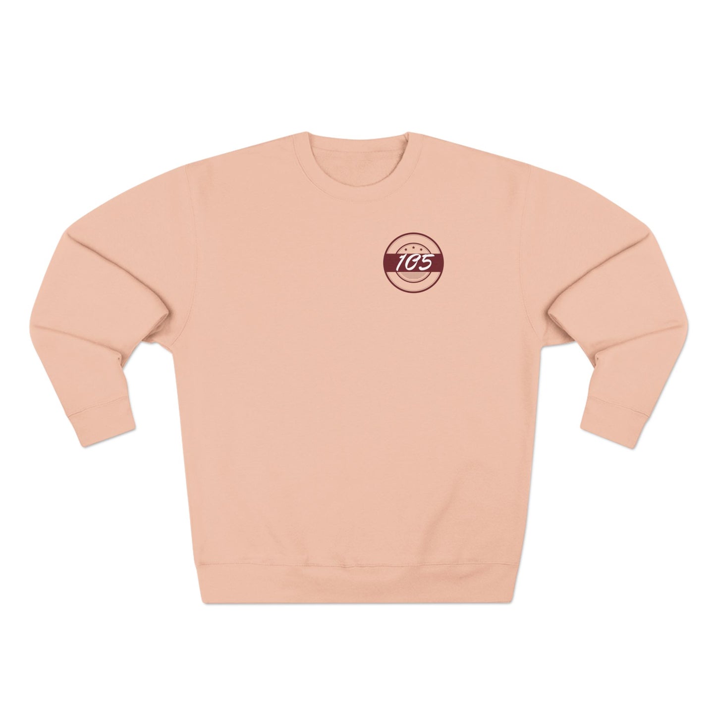 Adult 105 Christian Marron and White Letters Crewneck